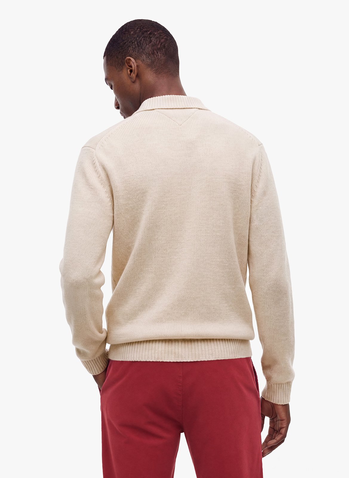 Pull droit en laine TOMMY HILFIGER Beige