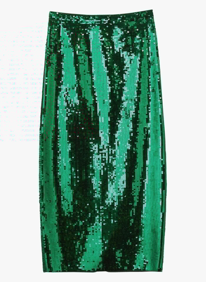 Jupe sequin shop vert