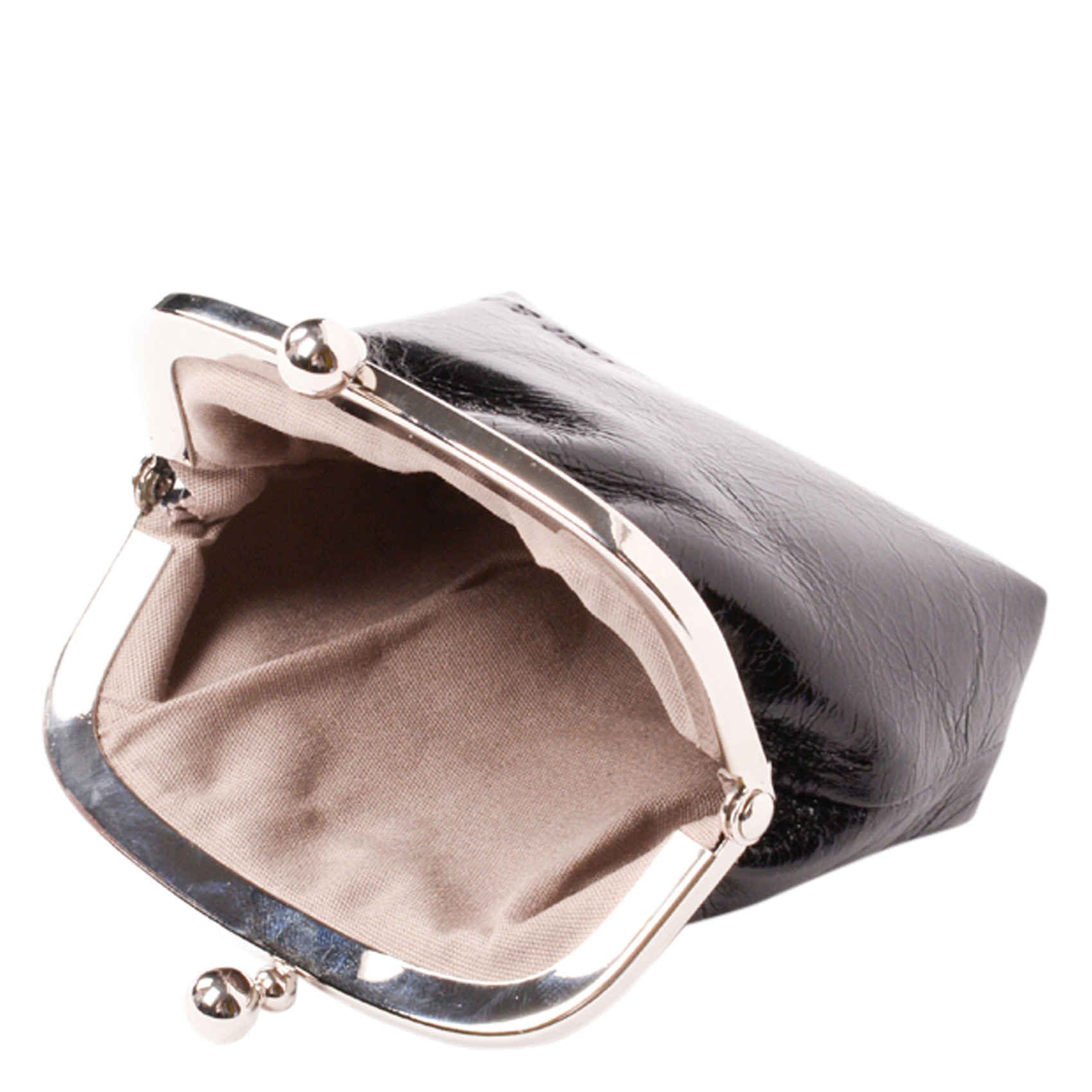 Porte-monnaie en cuir NAT & NIN Noir