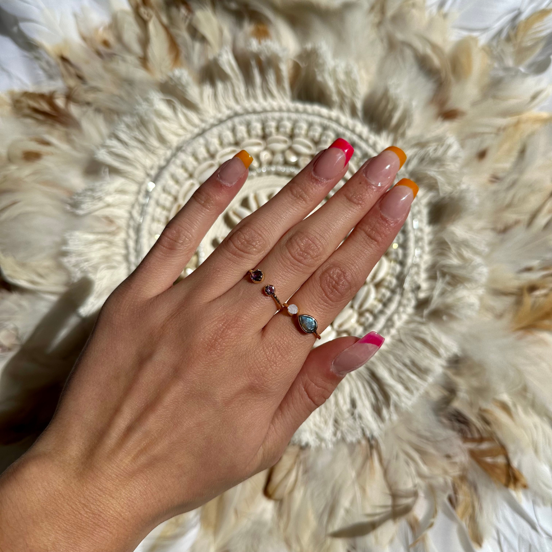 Labradorite ring GINANDGER Blue