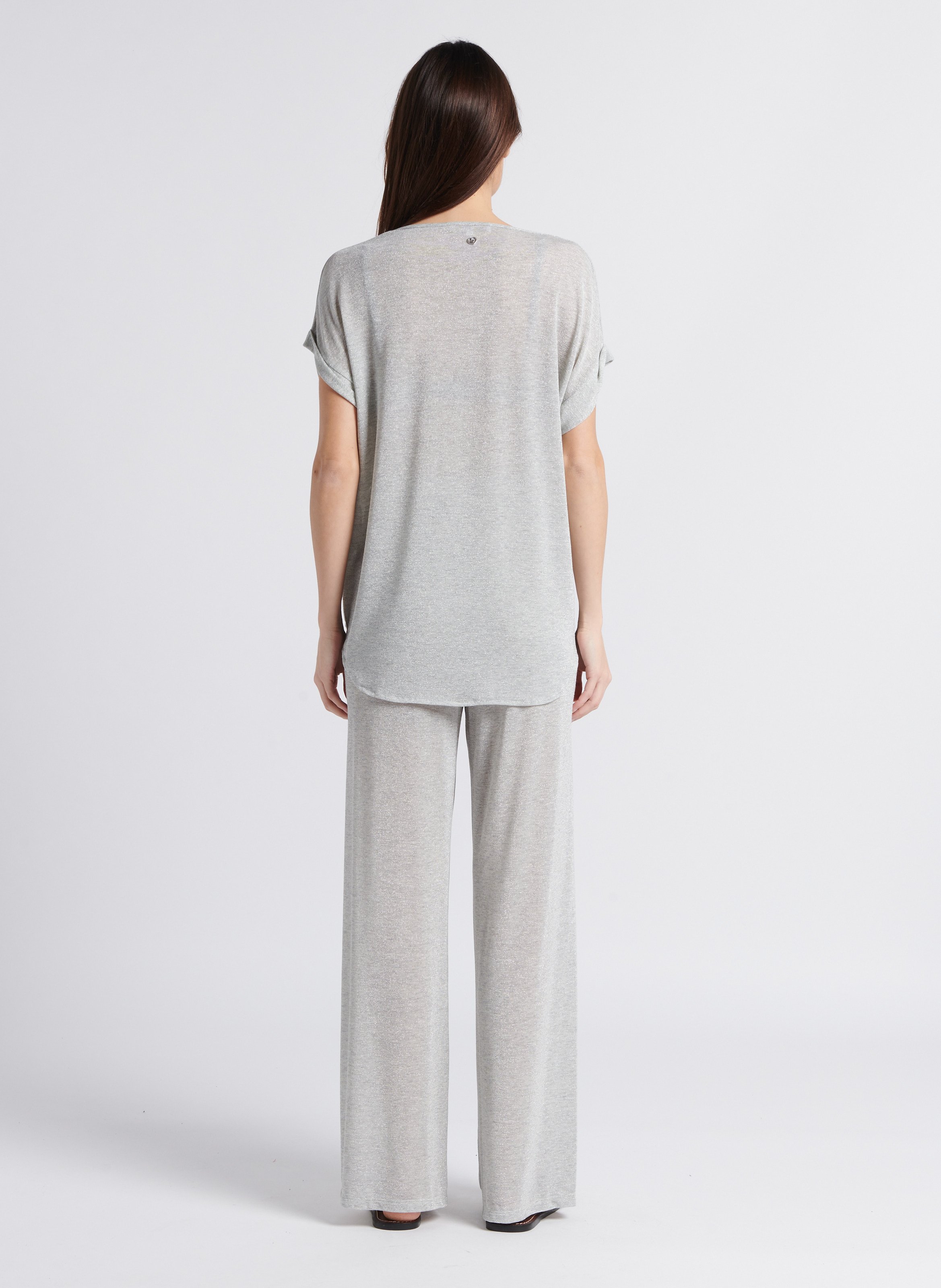 High-waisted bootcut pants PLEASE Grey