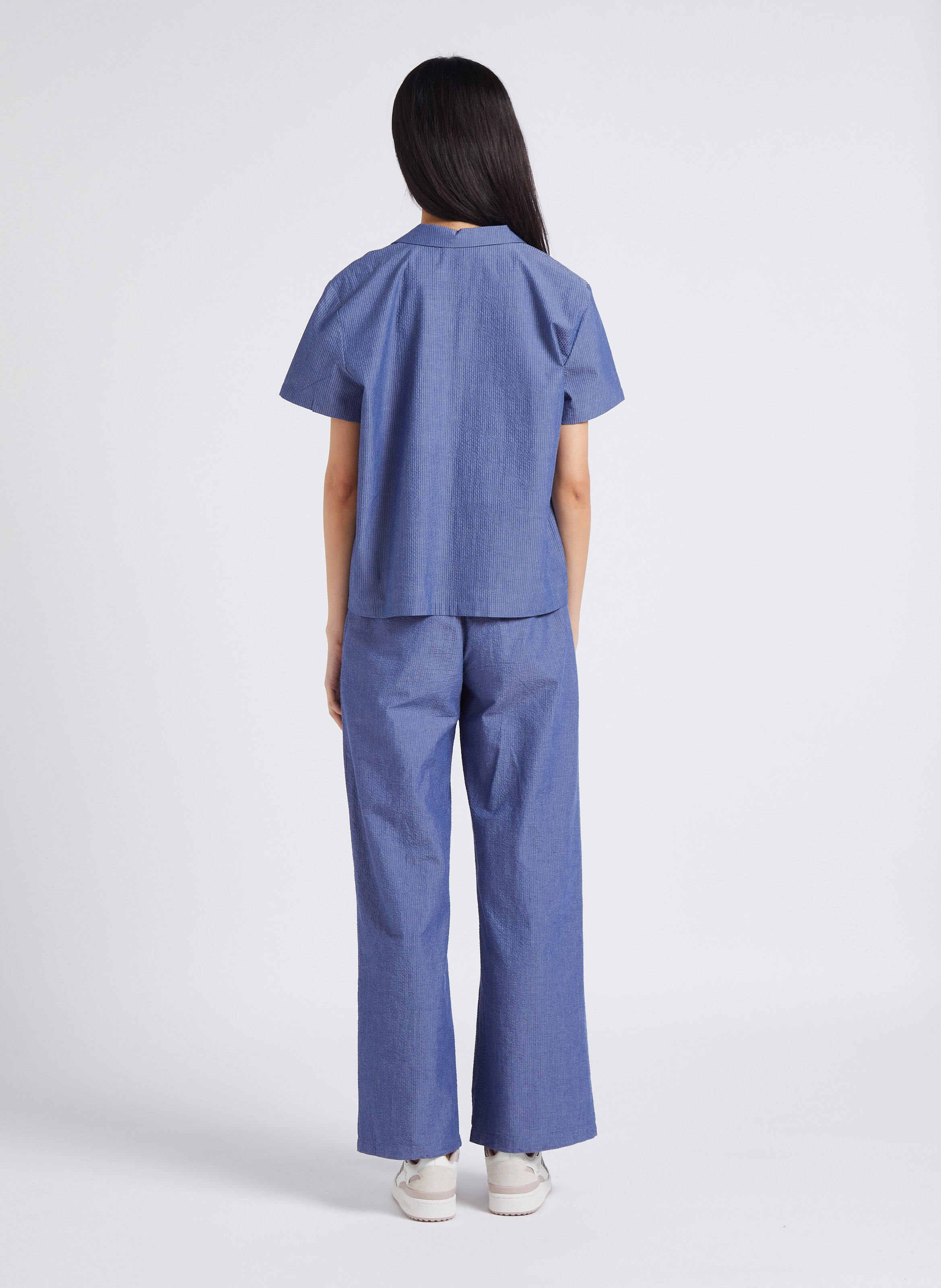 Cotton shirt with classic collar MAISON LABICHE Blue