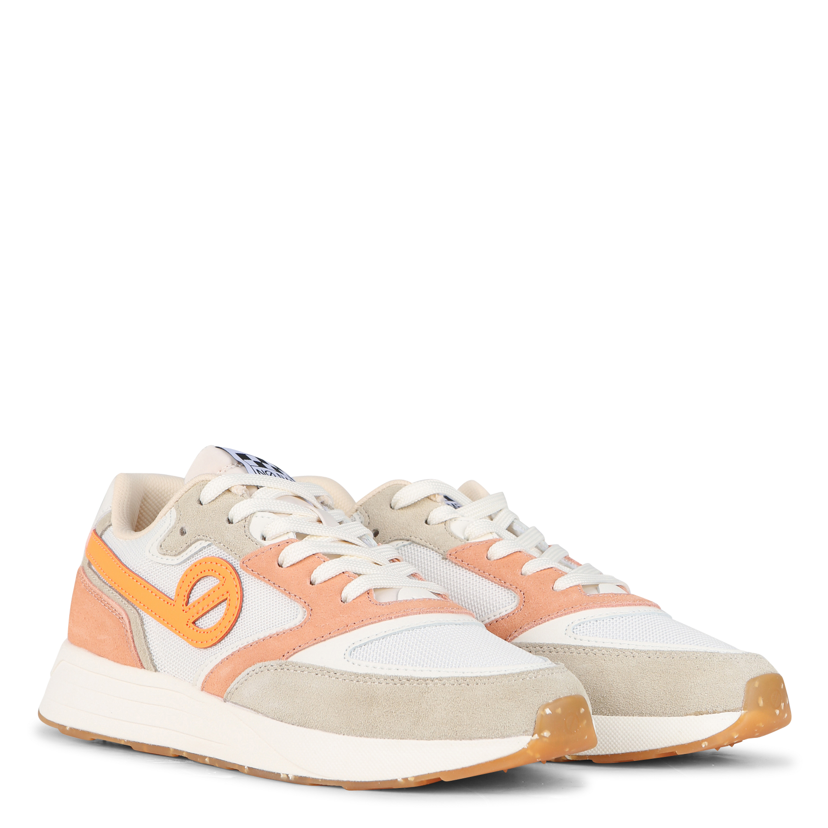 Niedrige Sneaker aus Material-Mix NO NAME Orange