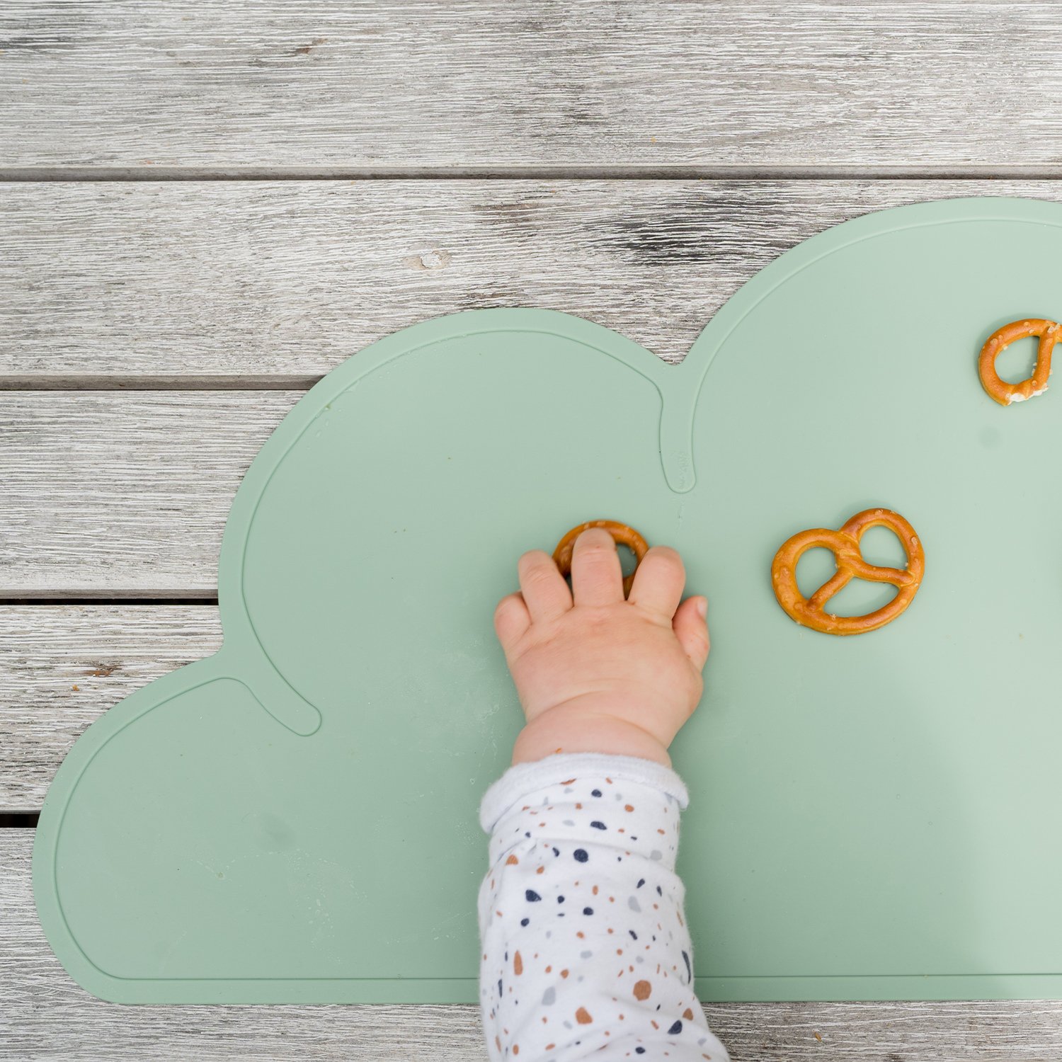Set de table en forme de nuage en silicone KINDSGUT Vert
