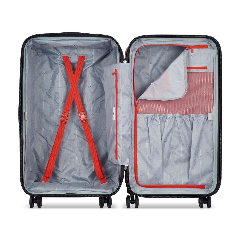 Rigid hold suitcase DELSEY PARIS Red