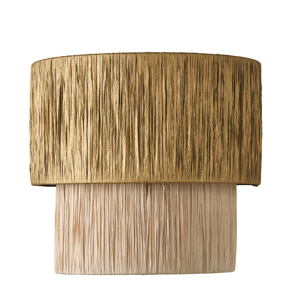 Non-electrified raffia wall lamp 34x22x31 BLANC D'IVOIRE Golden