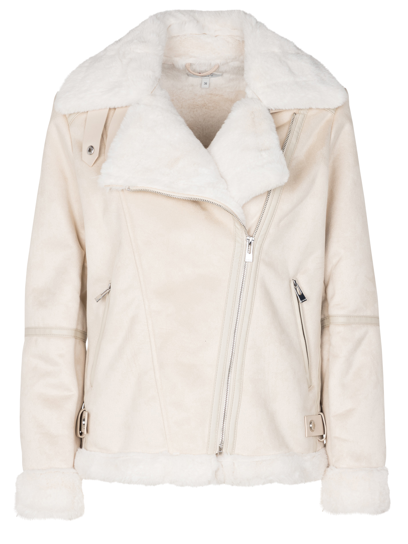 Veste droite col classique MORGAN Beige