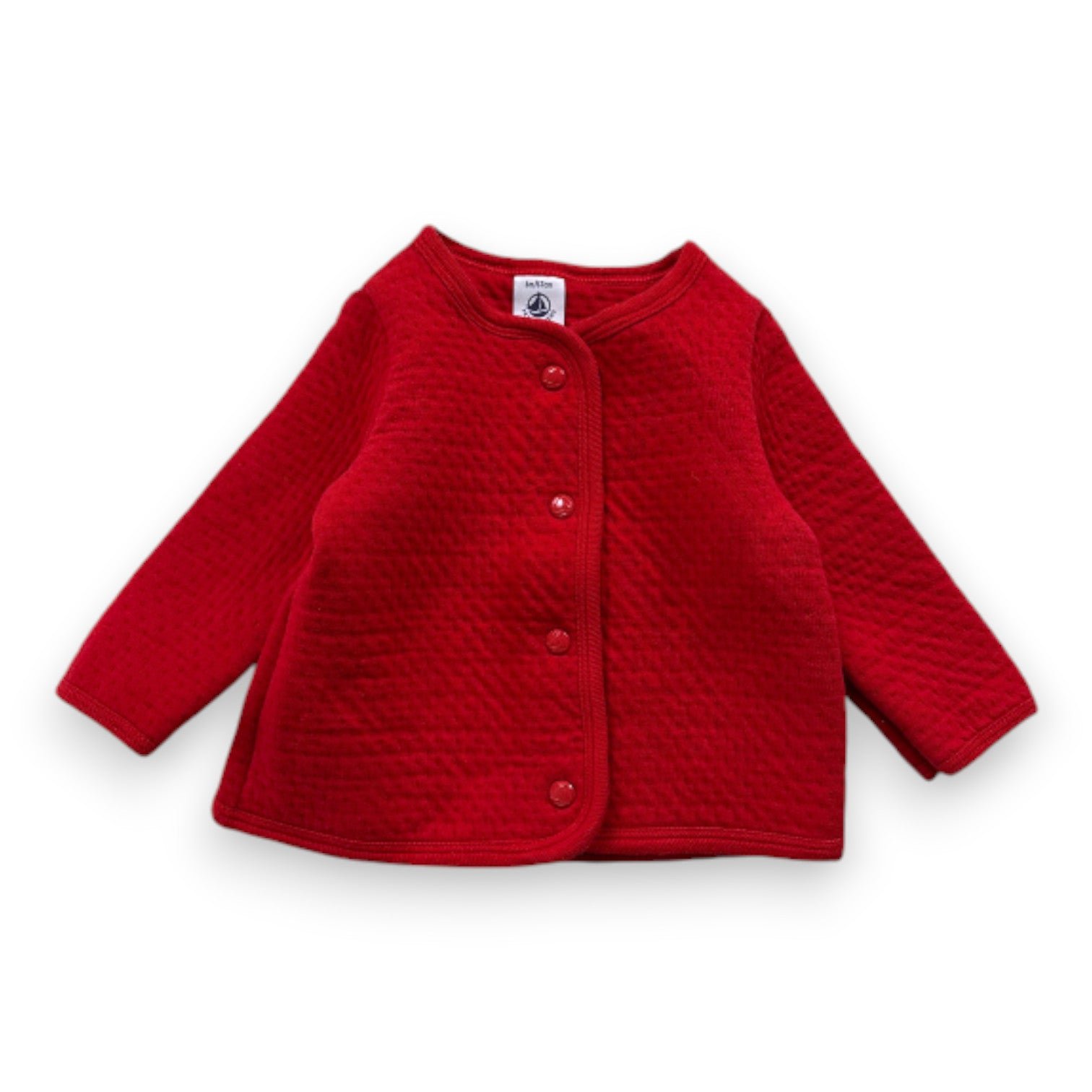Red Baby Cardigan - 6 months PETIT BATEAU - Seconde Main Red