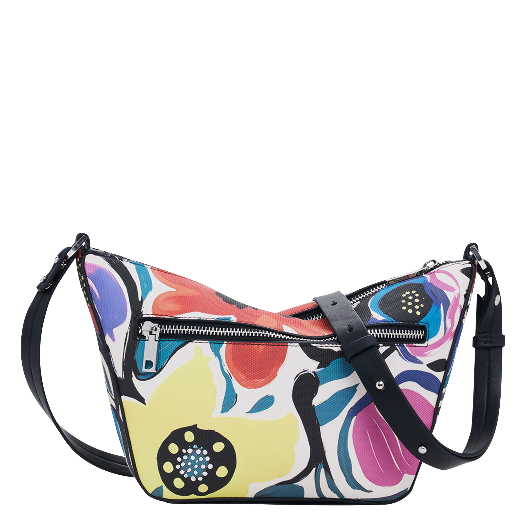 Desigual Damen Handtasche Mit Blumenmuster Umhängetasche Mit