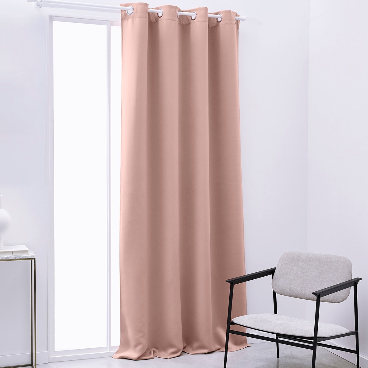 Plain blackout curtain with eyelets TODAY LINGE DE MAISON Pink