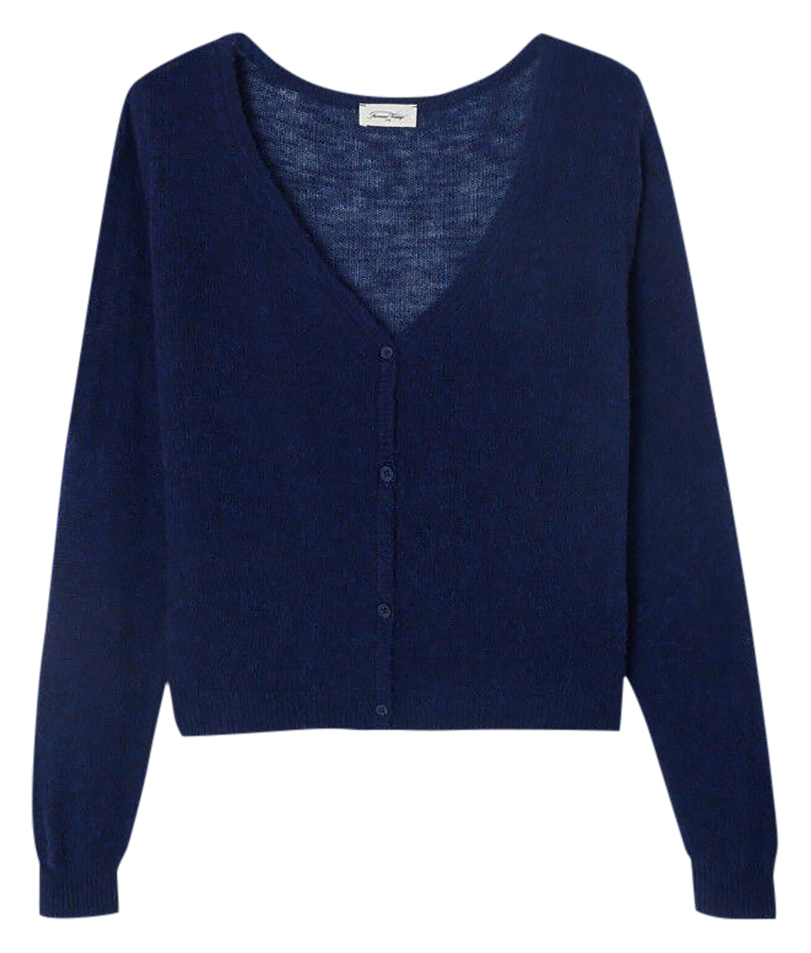 Gerade geschnittene Strickjacke DUMY Navy chine