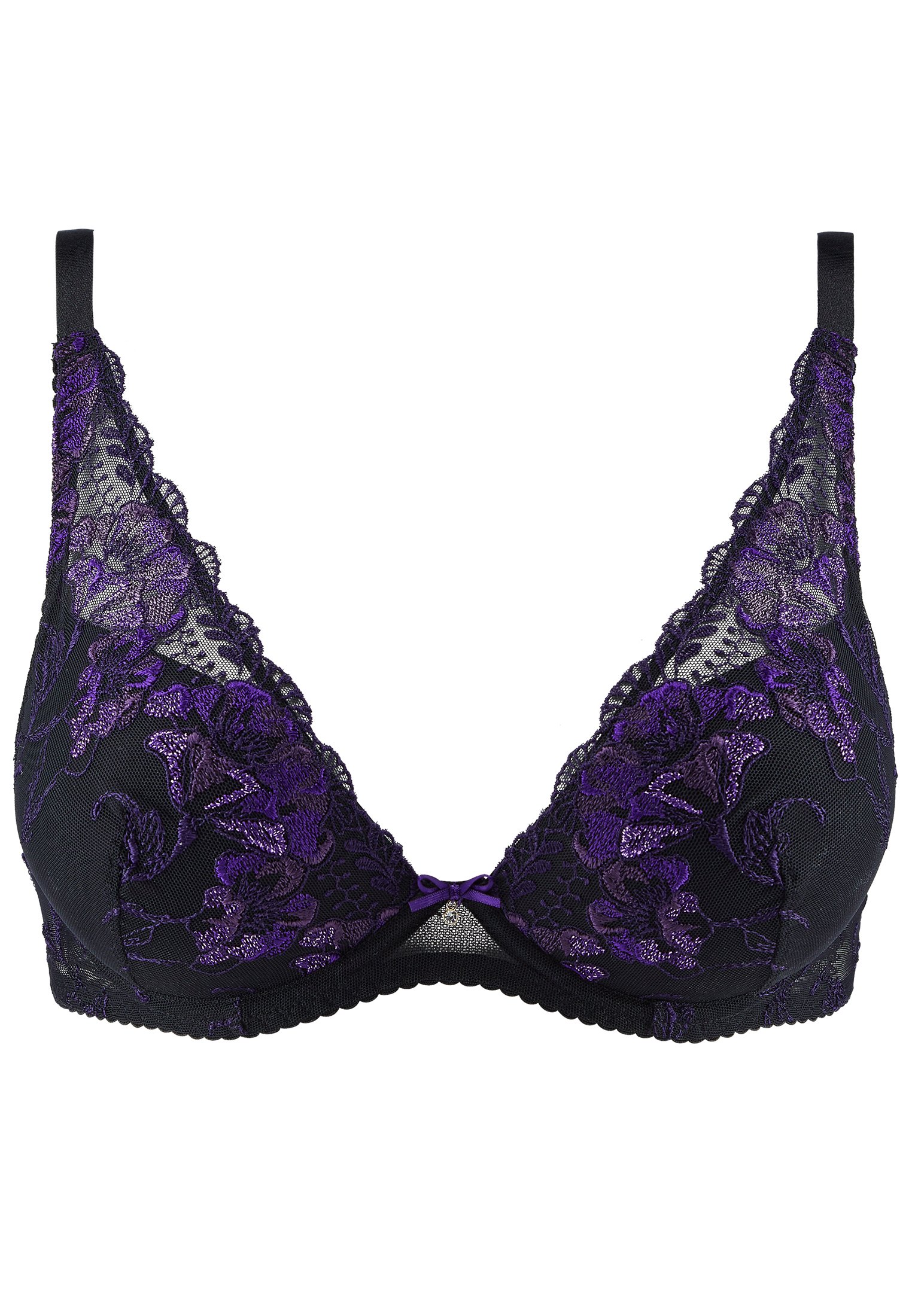 A Fleur De Toi scarf-style plunge bra AUBADE Black