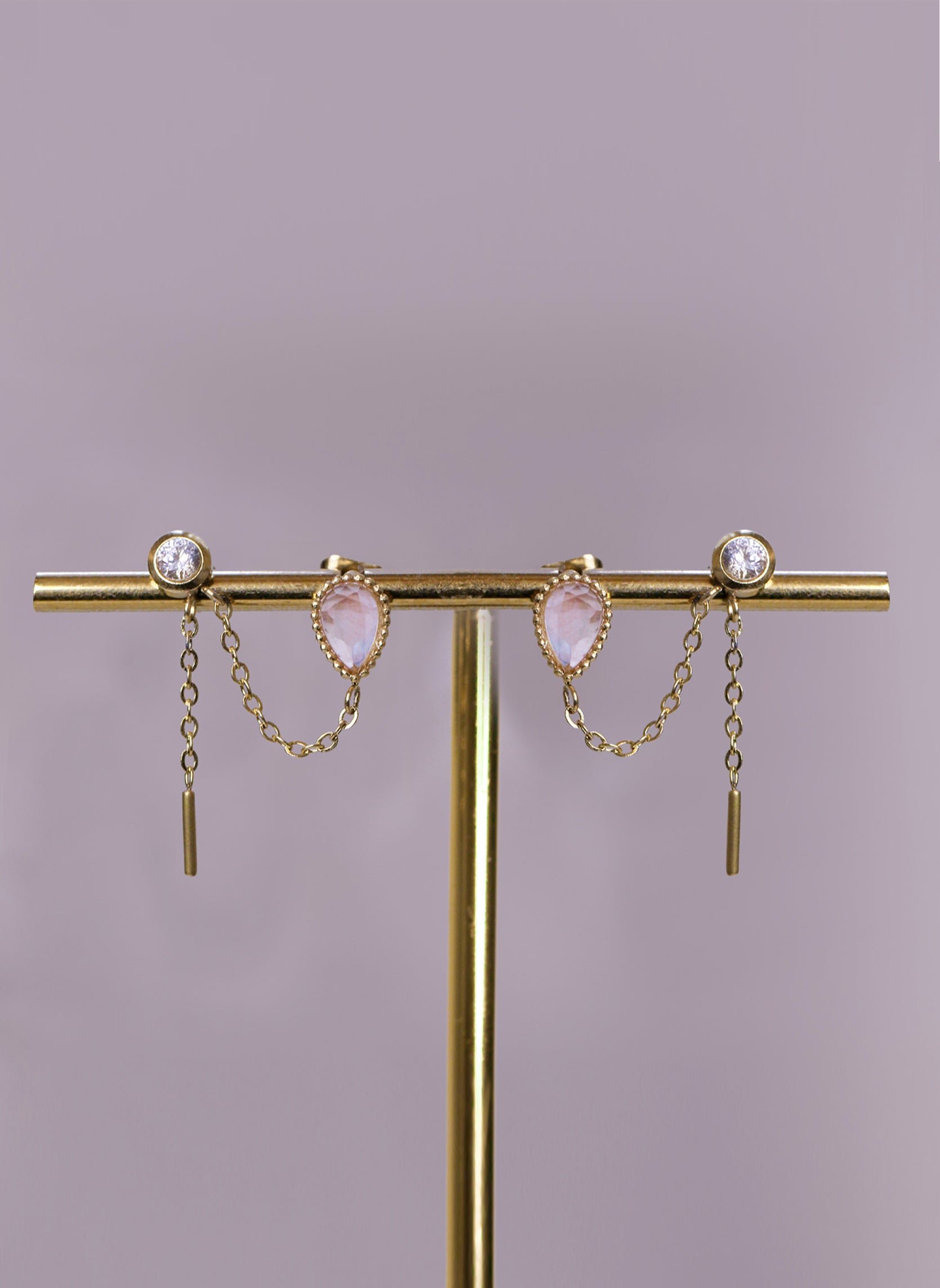 CYBELE - Stainless steel earrings for pierced ears AEC Paris Pink