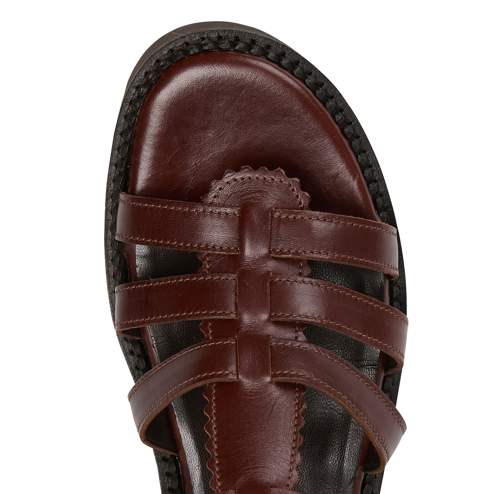 Ledersandalen mit Keilabsatz MELLOW YELLOW Braun