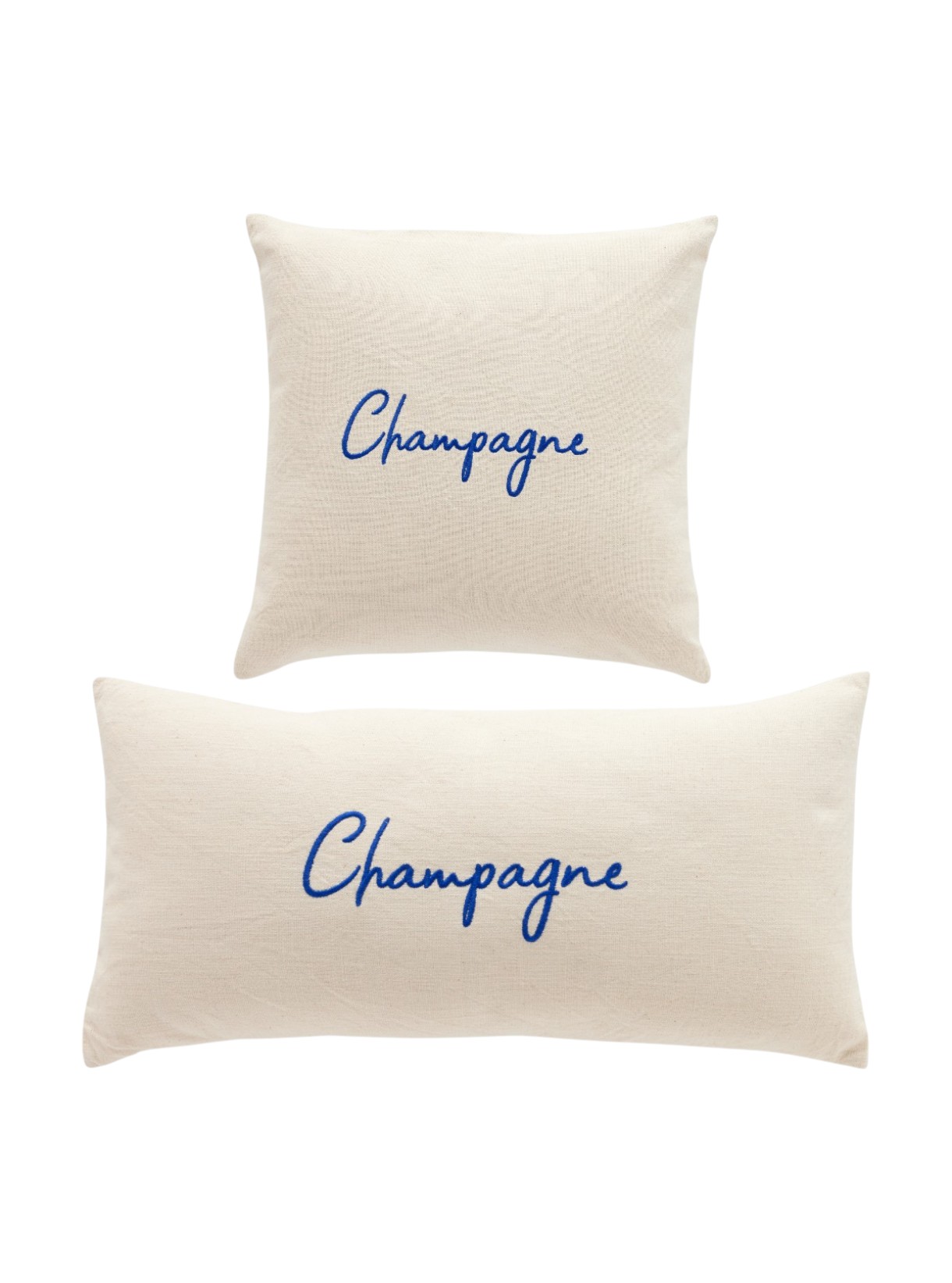 Set of 2 cotton removable cushion covers TODAY LINGE DE MAISON Blue