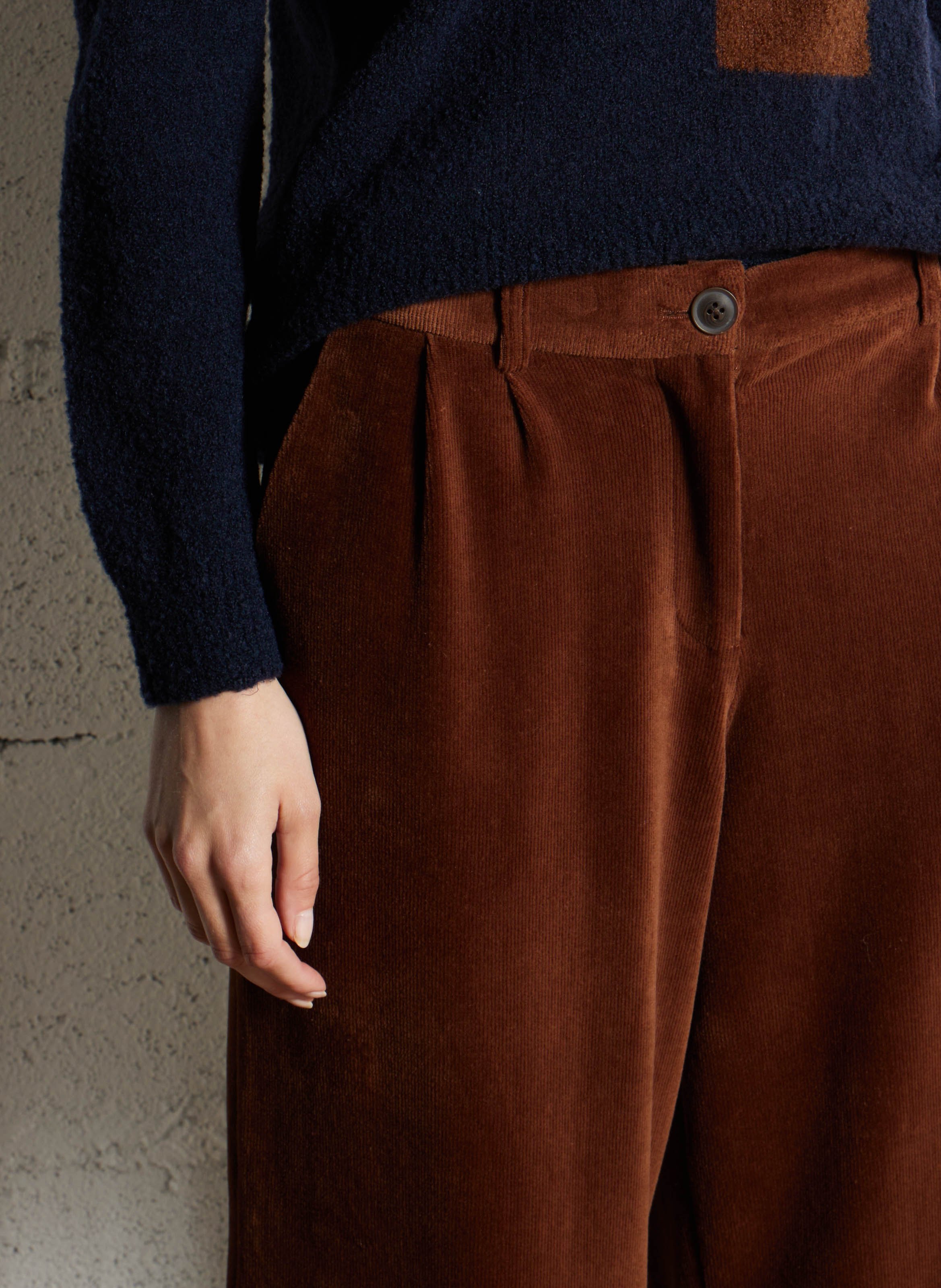 Cotton-blend chinos NICE THINGS Beige