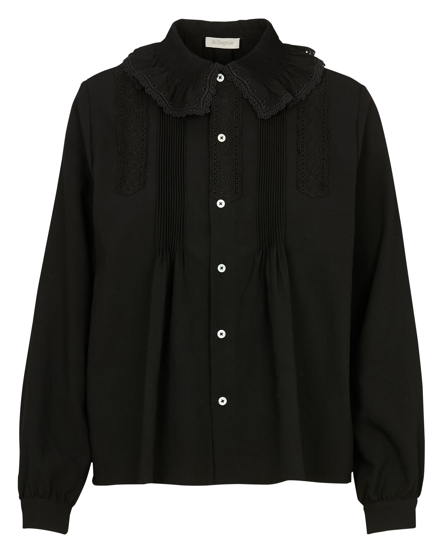 Oversize besticktes Hemd JC SOPHIE Schwarz