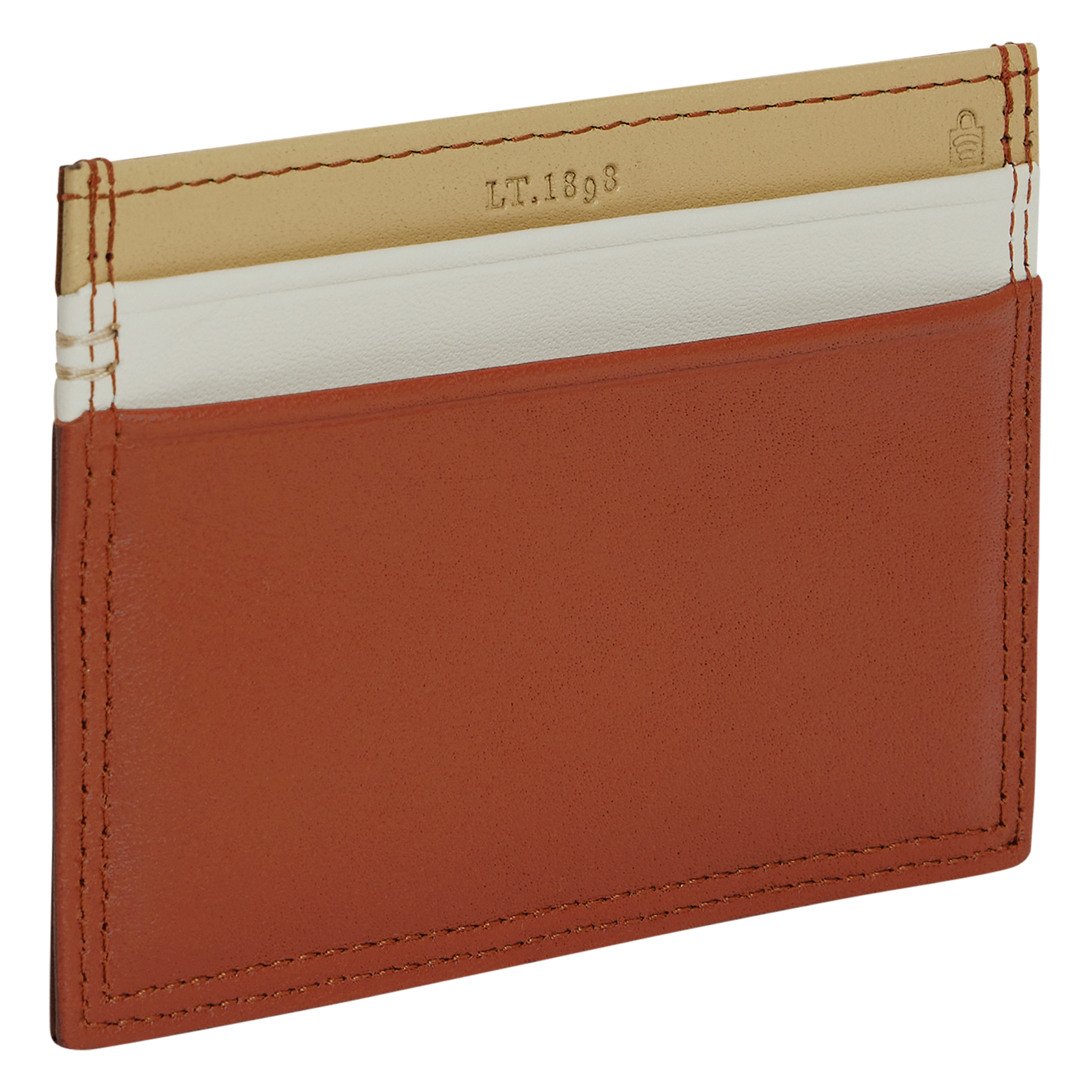 Gladde, leren pasjeshouder LE TANNEUR Veelkleurig