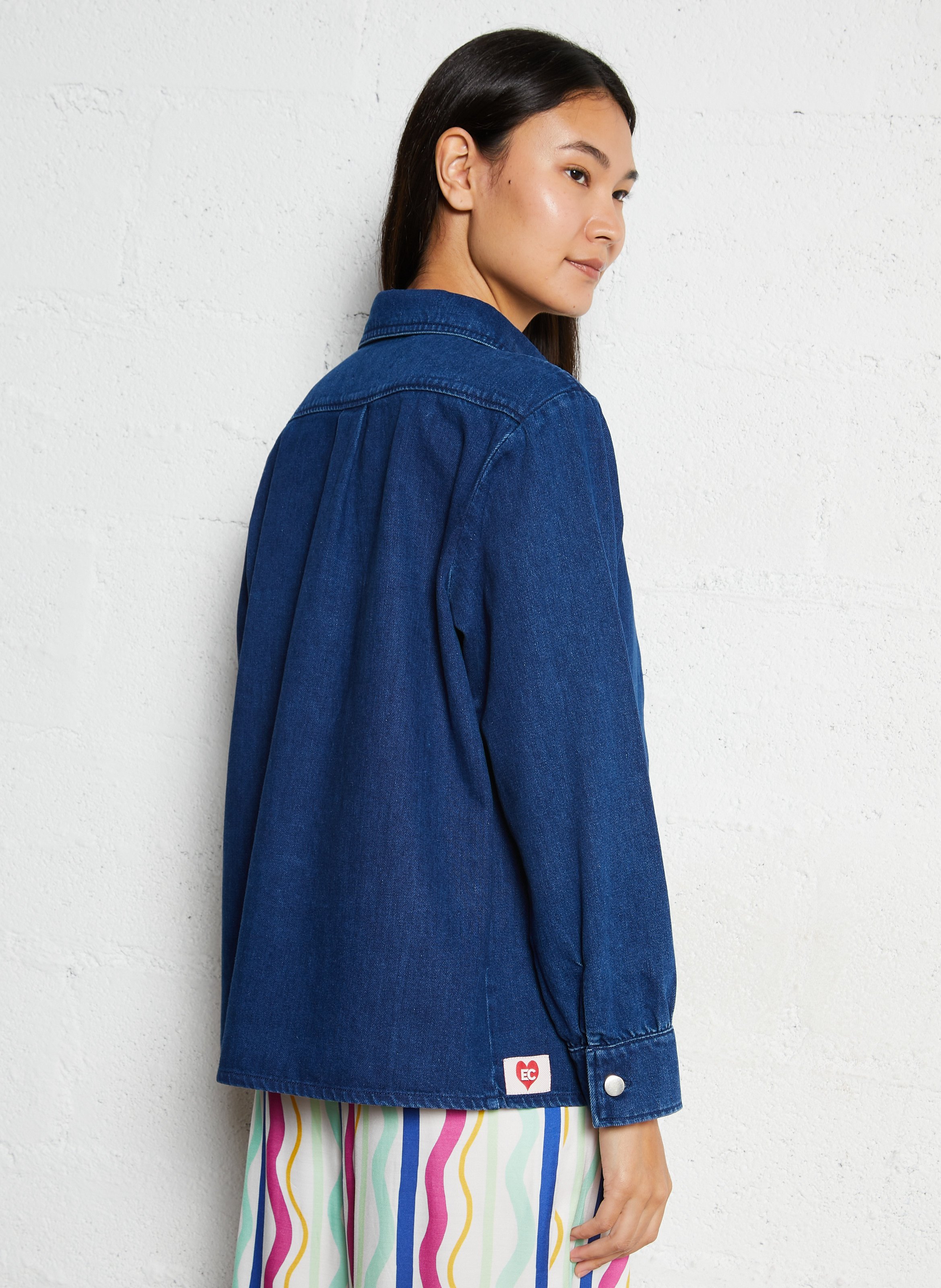 Colonel plain shirt ELISE CHALMIN Blue