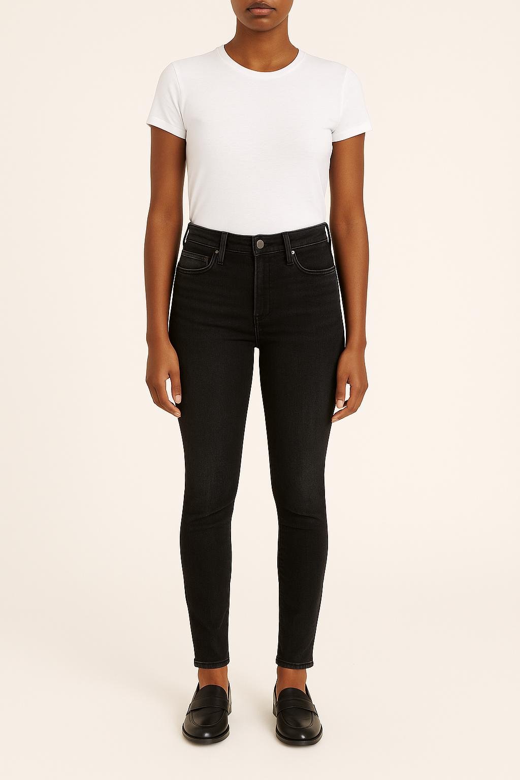 Cropped slim jeans with studs LEVI'S - Seconde main Grey