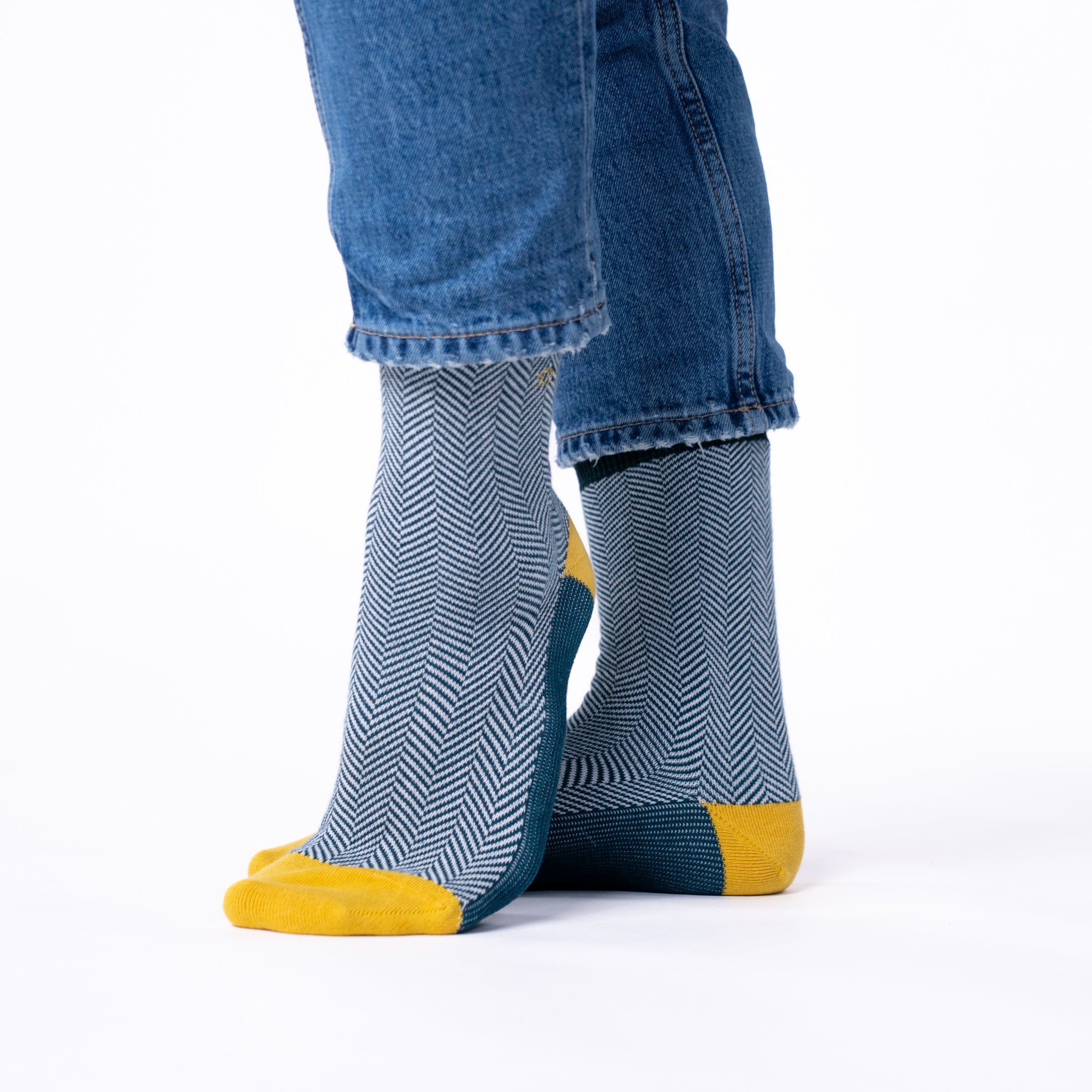 Combed cotton herringbone socks BILLYBELT Green
