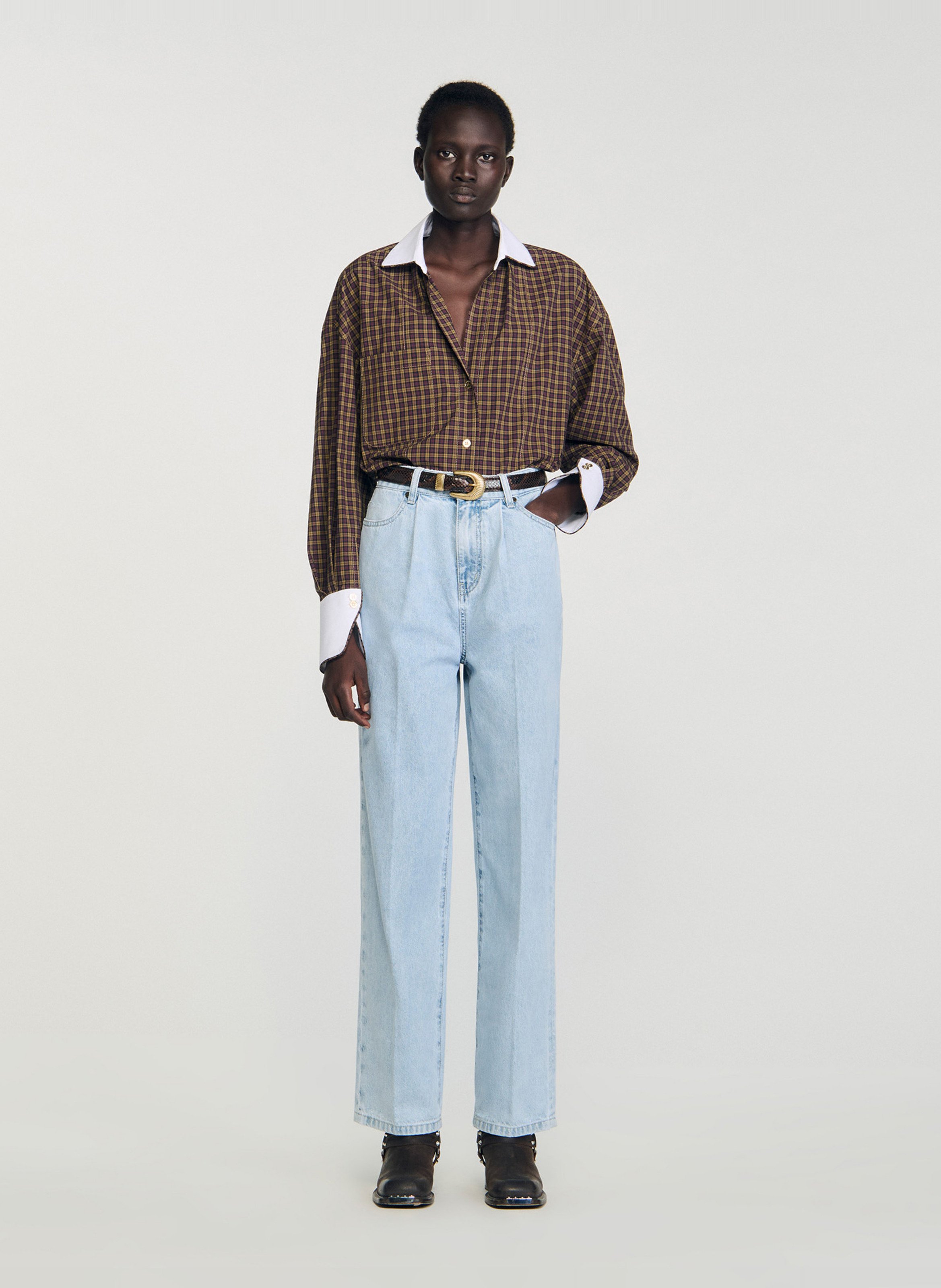 Jean droit SANDRO Bleu