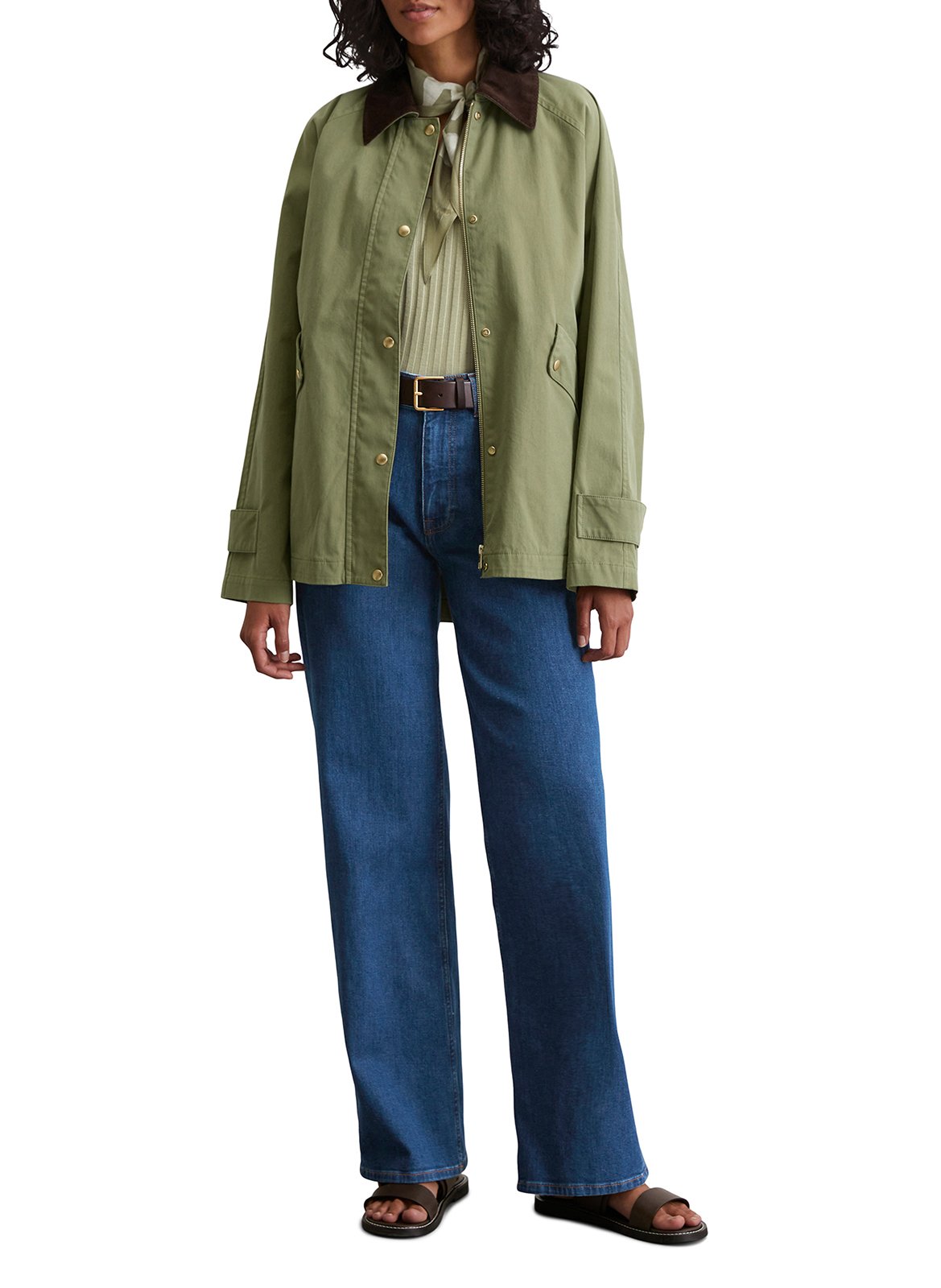 Veste col classique en coton mélangé MARC O&#039;POLO Vert