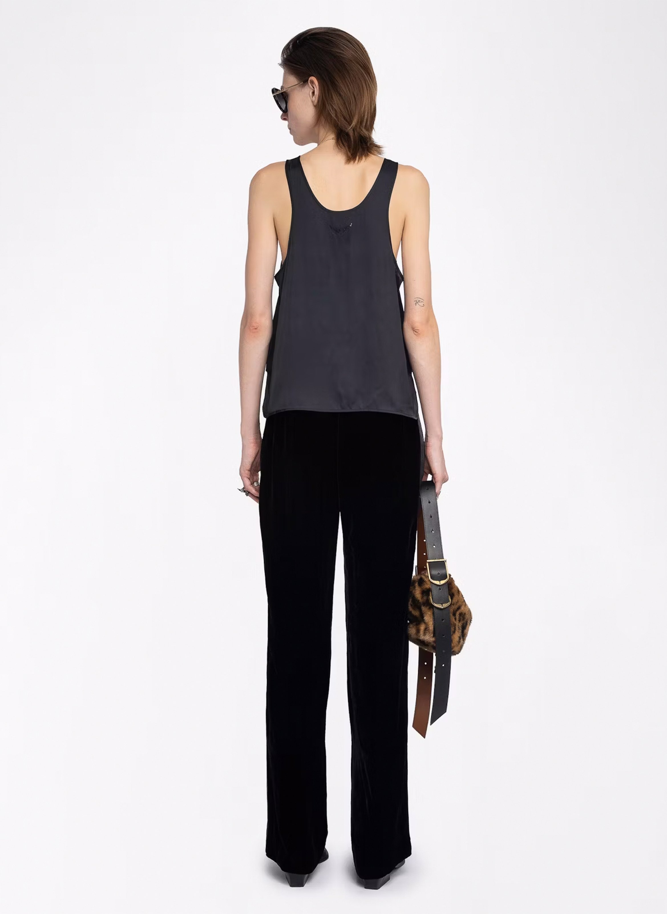 Lace and velvet mixed-media panties ZADIG&VOLTAIRE Black