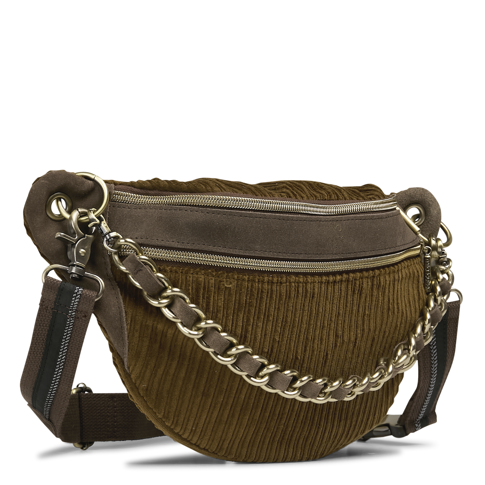 Heuptasje van corduroy MILA LOUISE Kaki