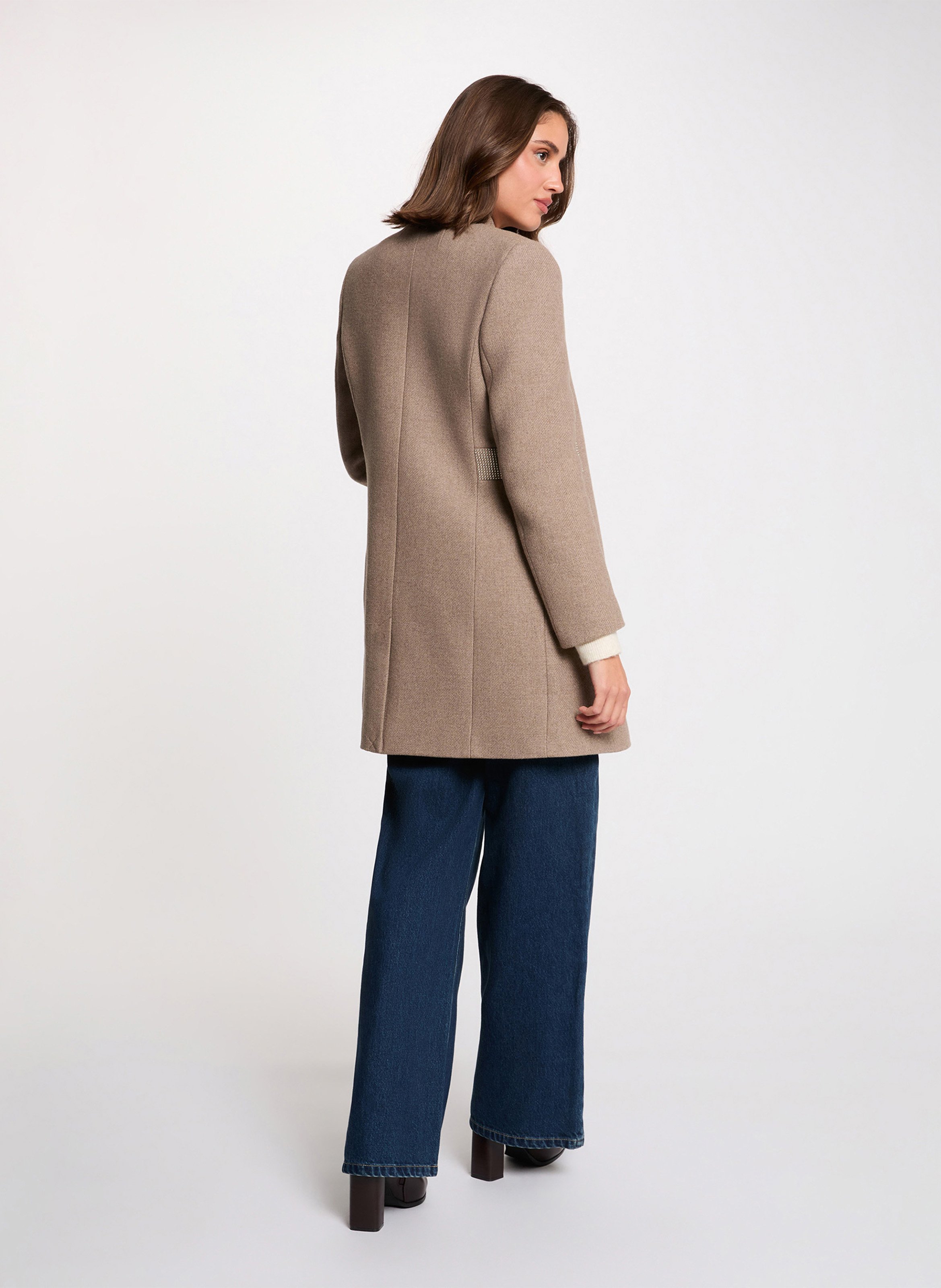 Jas met opstaande kraag MORGAN Beige