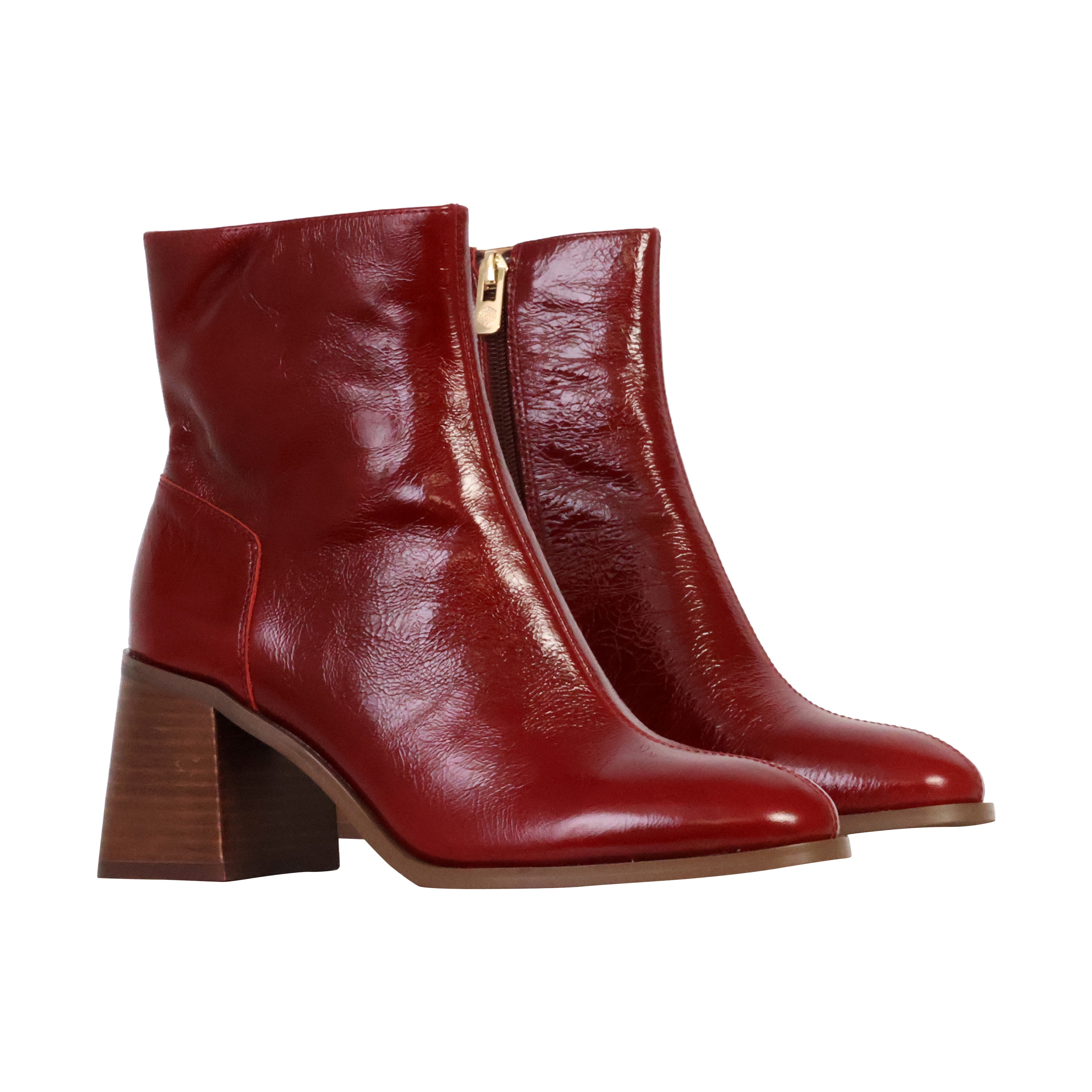 Victoria leather ankle boot Red