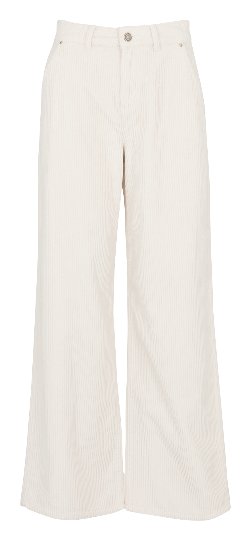 Pantalon large en coton côtelé SUD EXPRESS Blanc