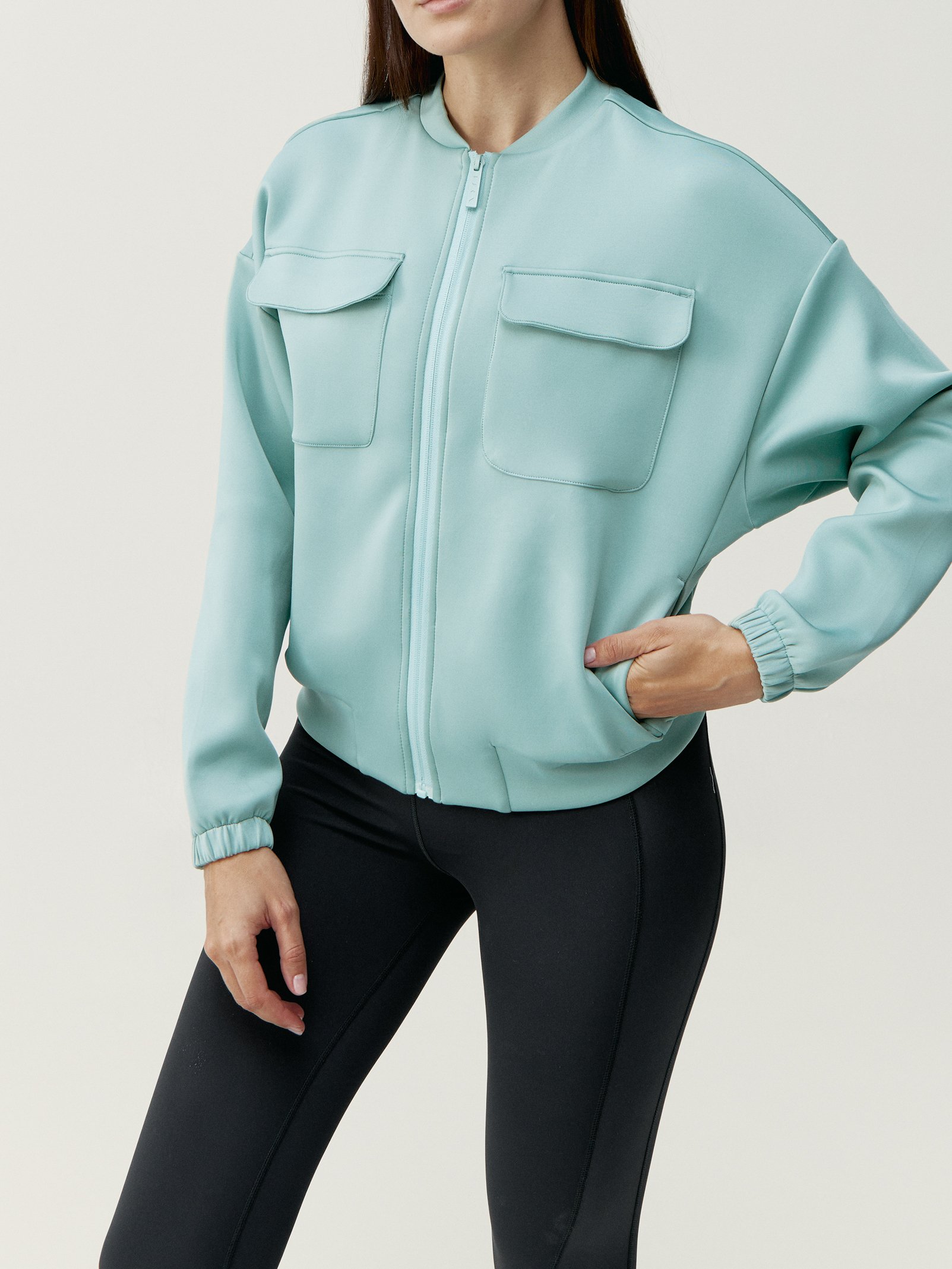 Zip-up performance athleisure sports jacket BORN LIVING YOGA