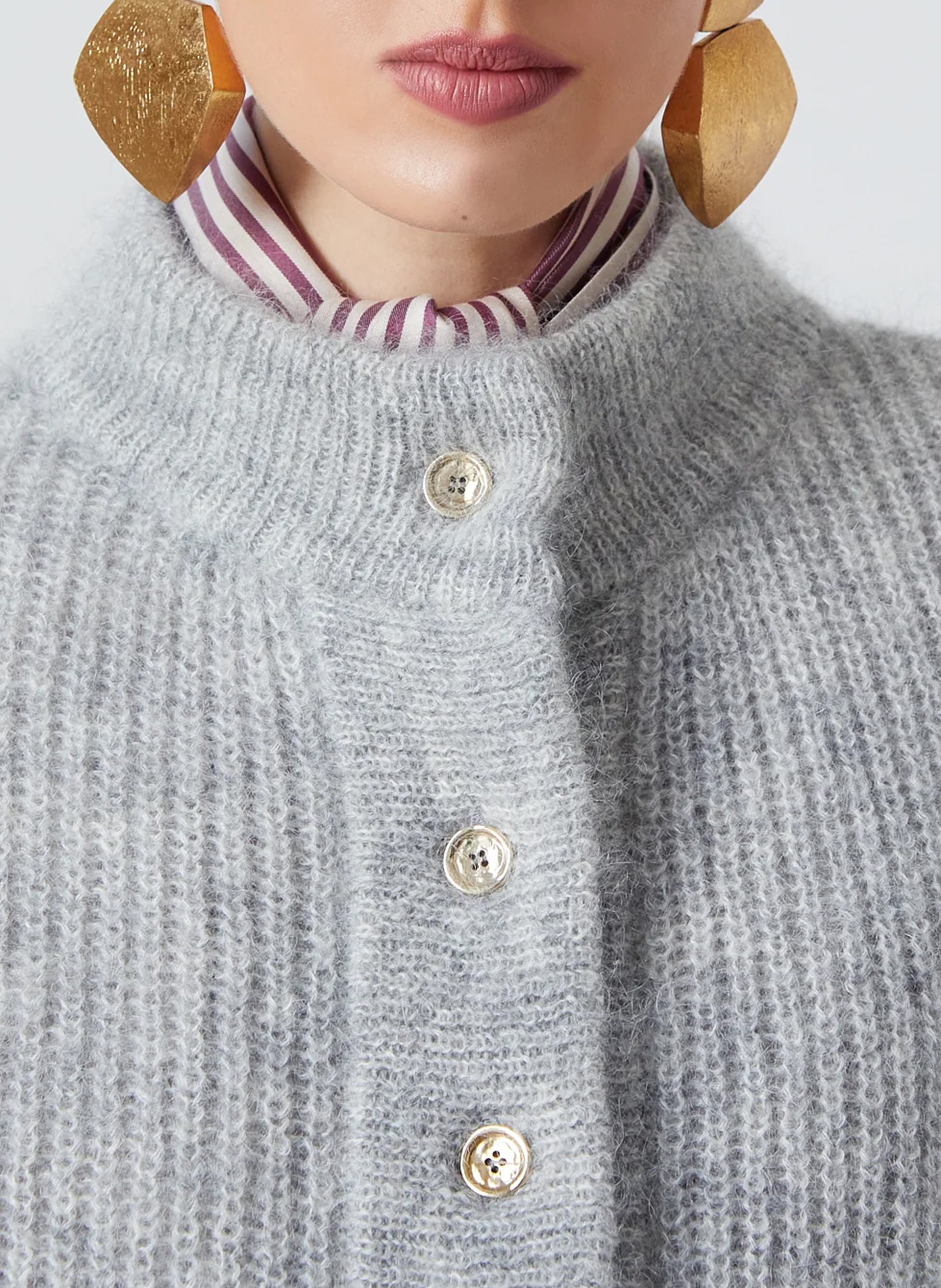 Cardigan van mohairmix THE LABEL EDITION Grijs