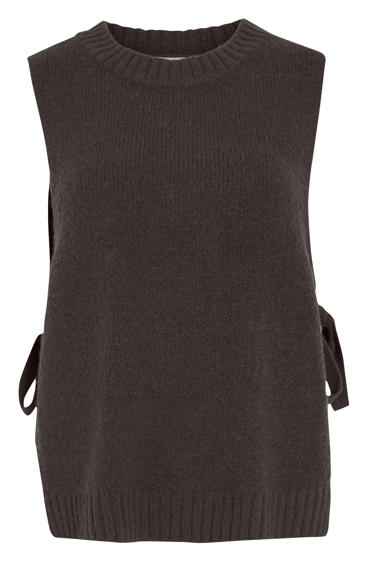 Pull col rond VILA Marron