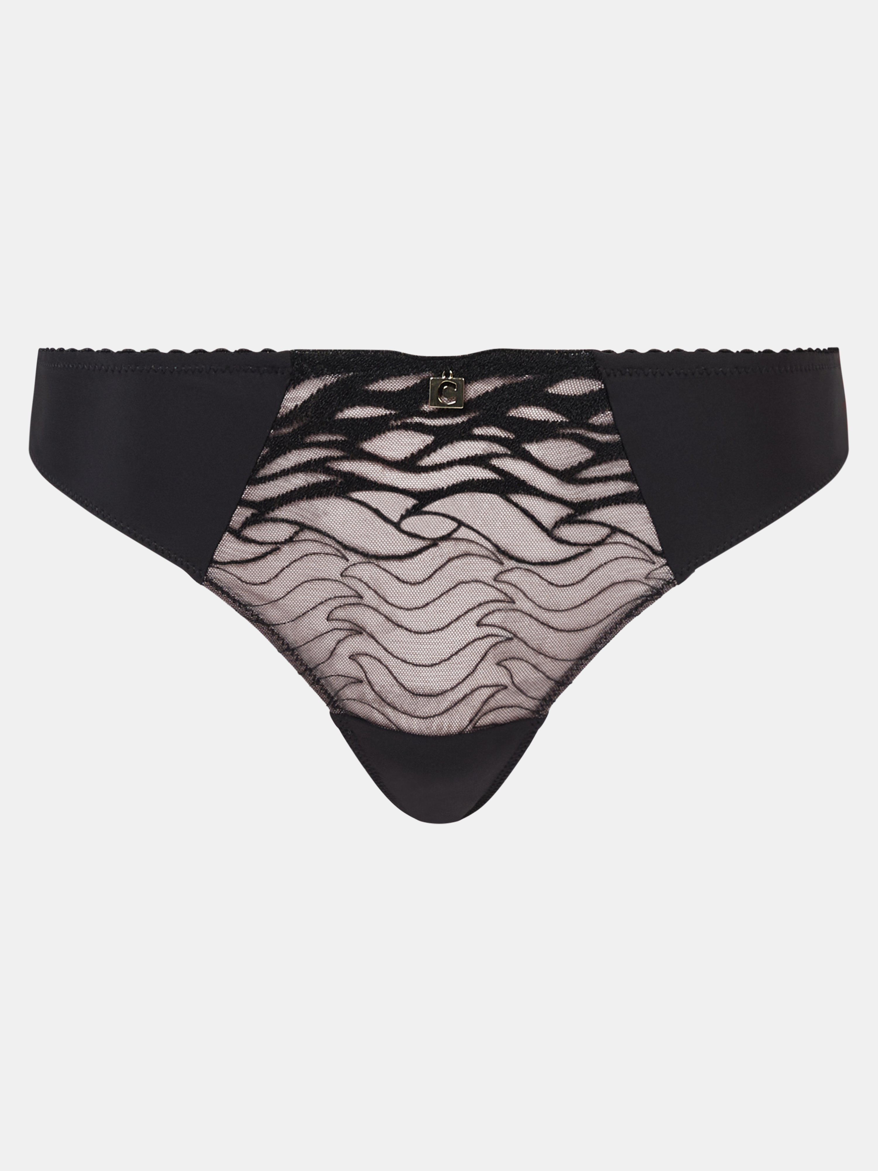 Cotton tanga CHANTELLE Black