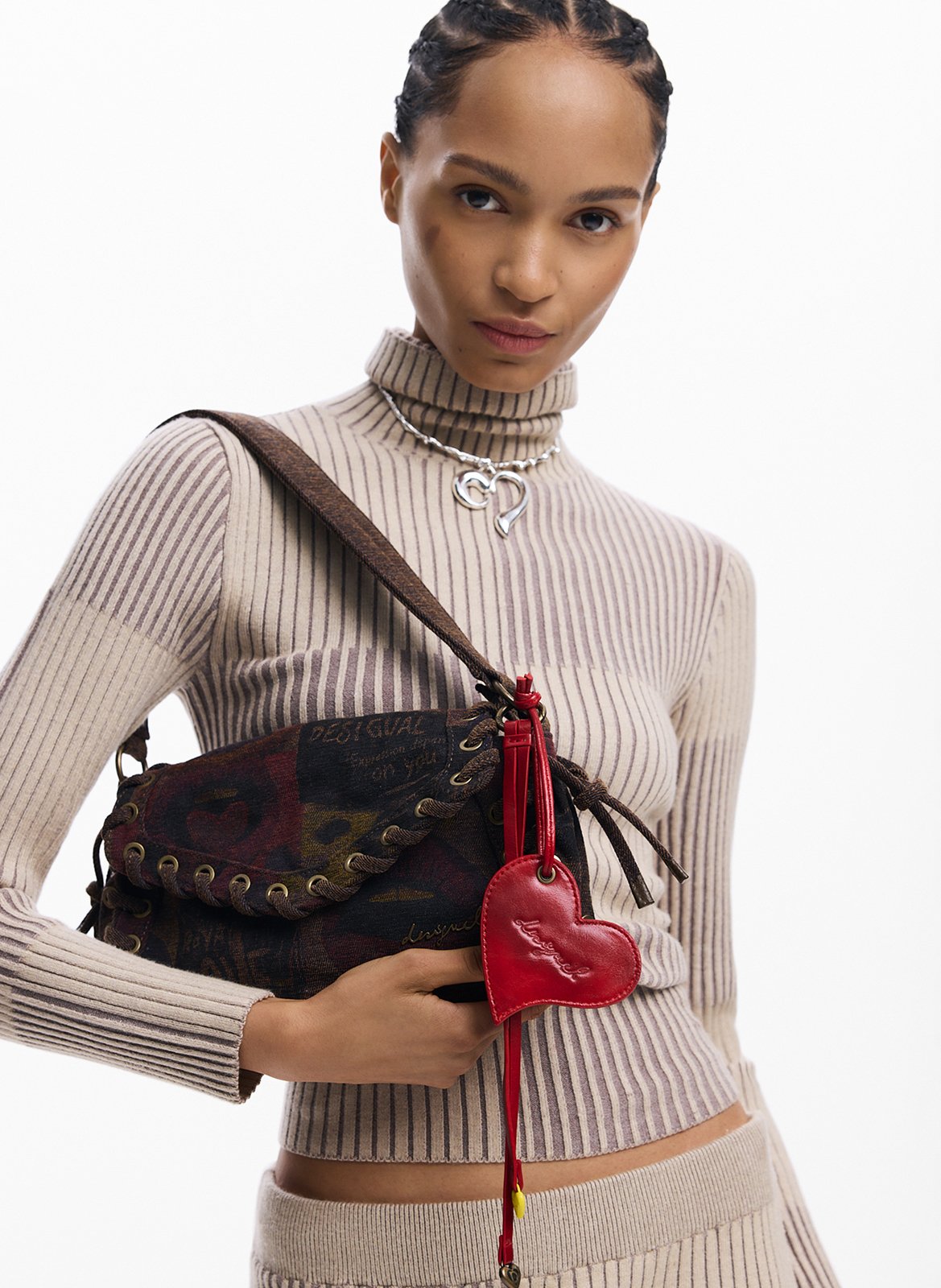 Sac à main en coton imprimé  DESIGUAL Multicolore