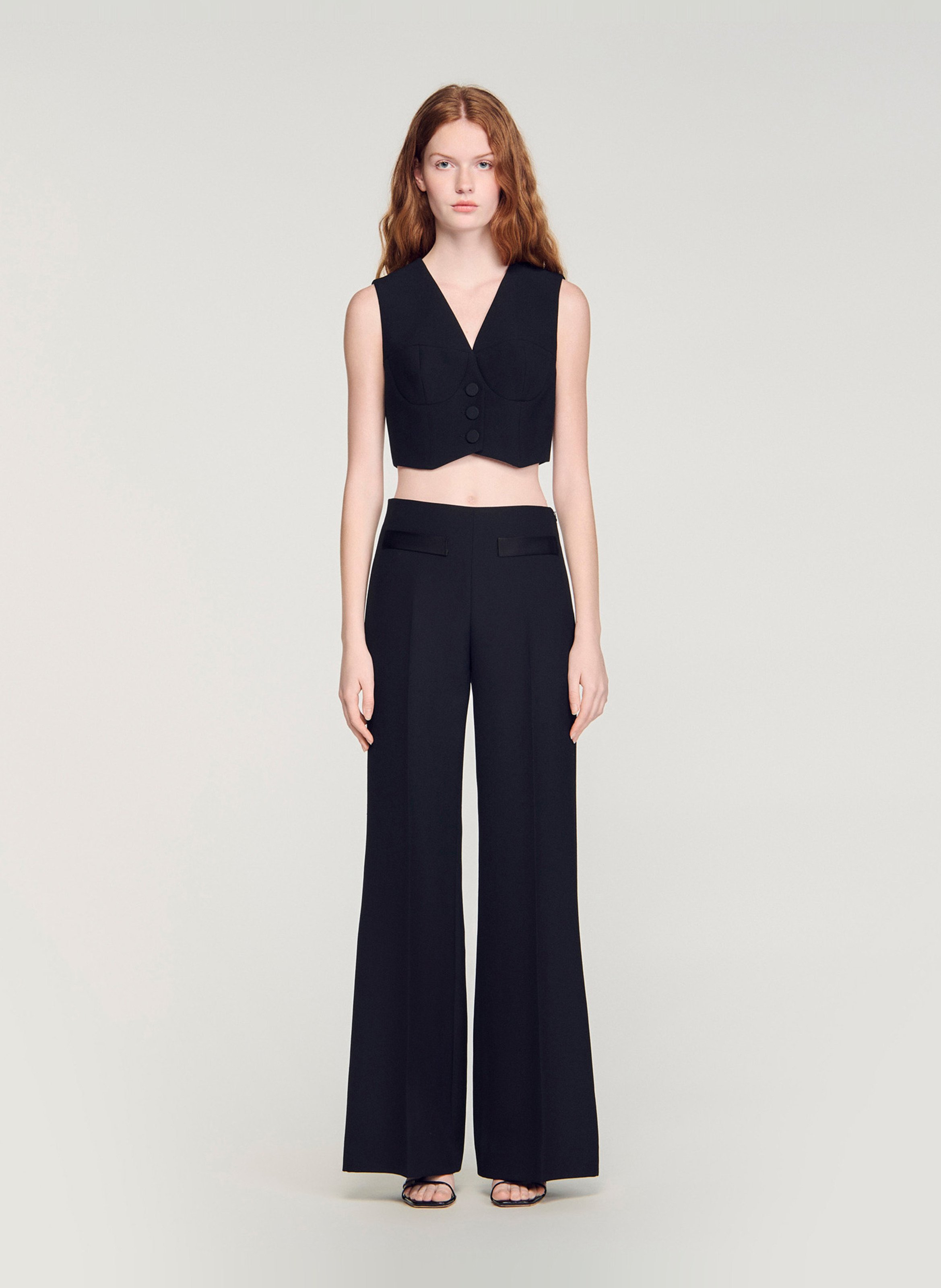 Gilet de costume  SANDRO Noir