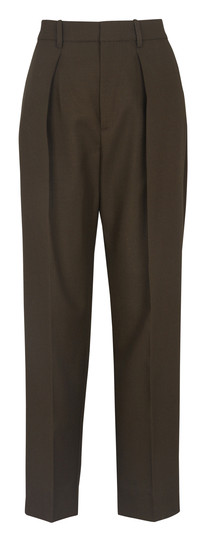 Pantalon à pinces en laine SOEUR Kaki