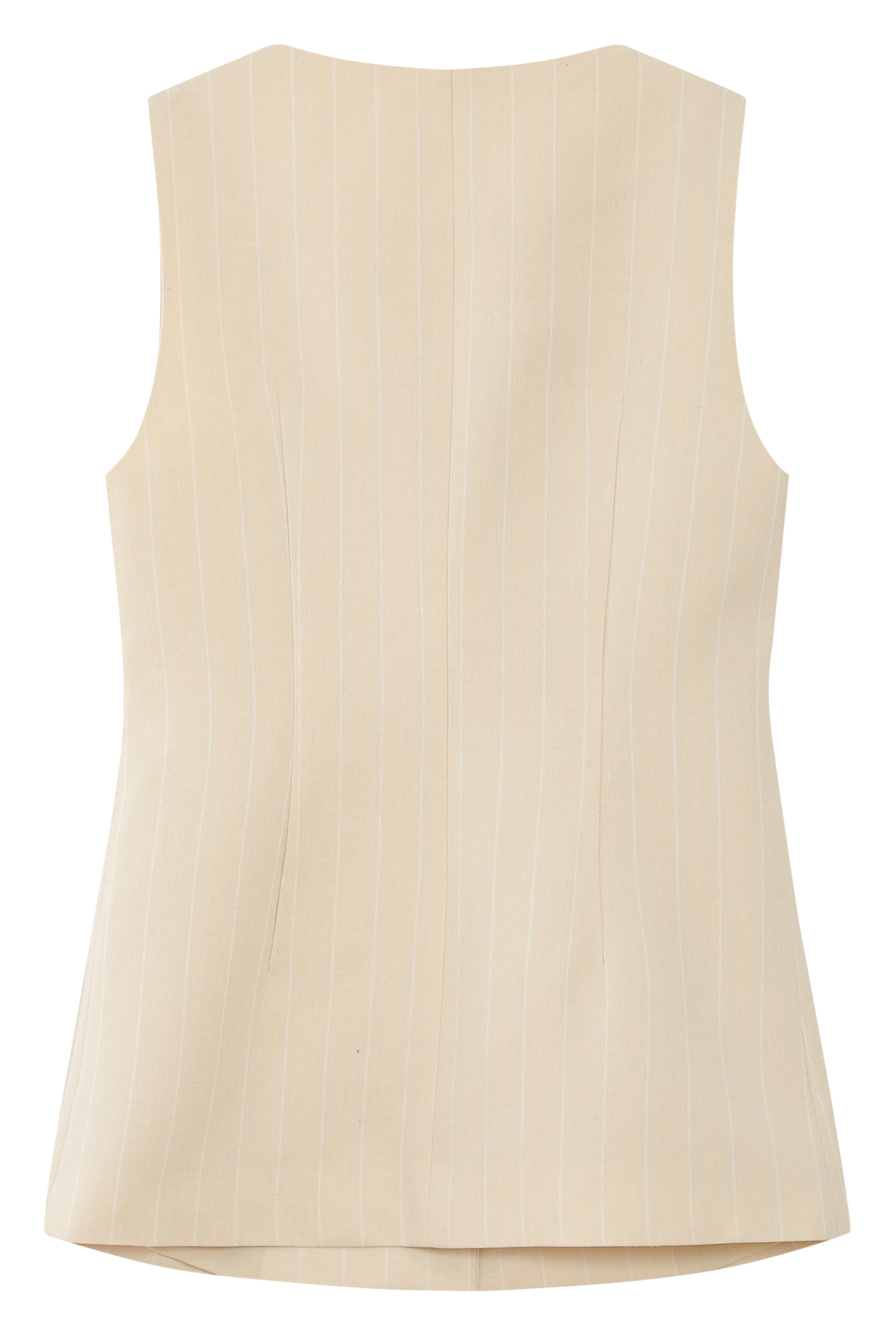 Top tailleur sans manches boutonné GRACE ET MILA Jaune