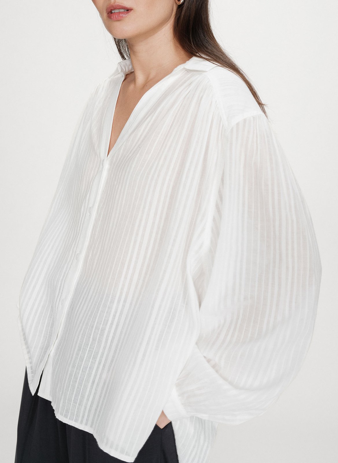 Chemise ample à rayures  GRACE ET MILA Beige