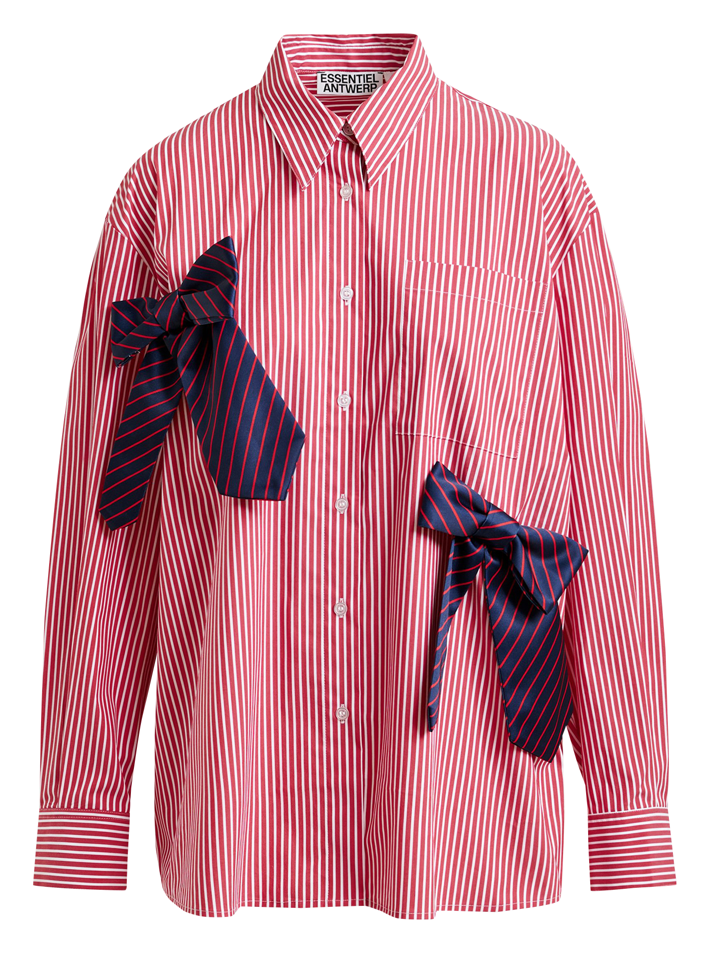 Chemise col classique en coton ESSENTIEL ANTWERP Rouge