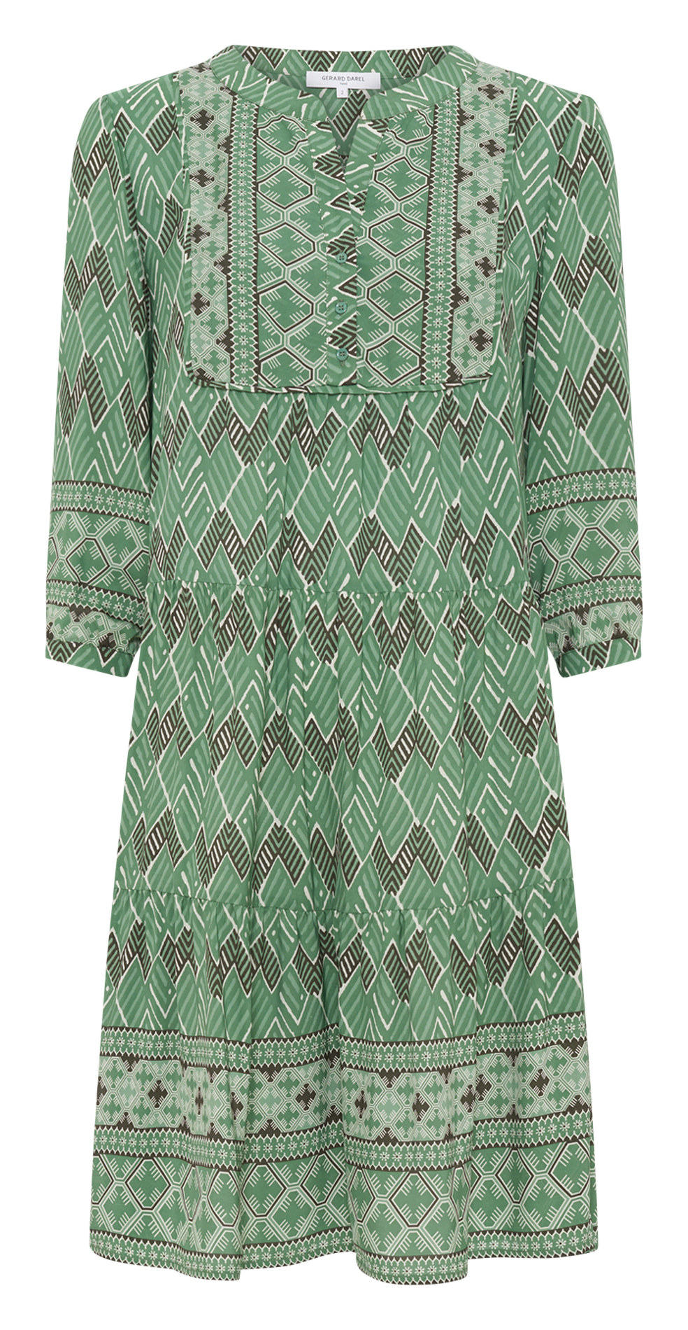 Robe courte ample imprimée GERARD DAREL Vert