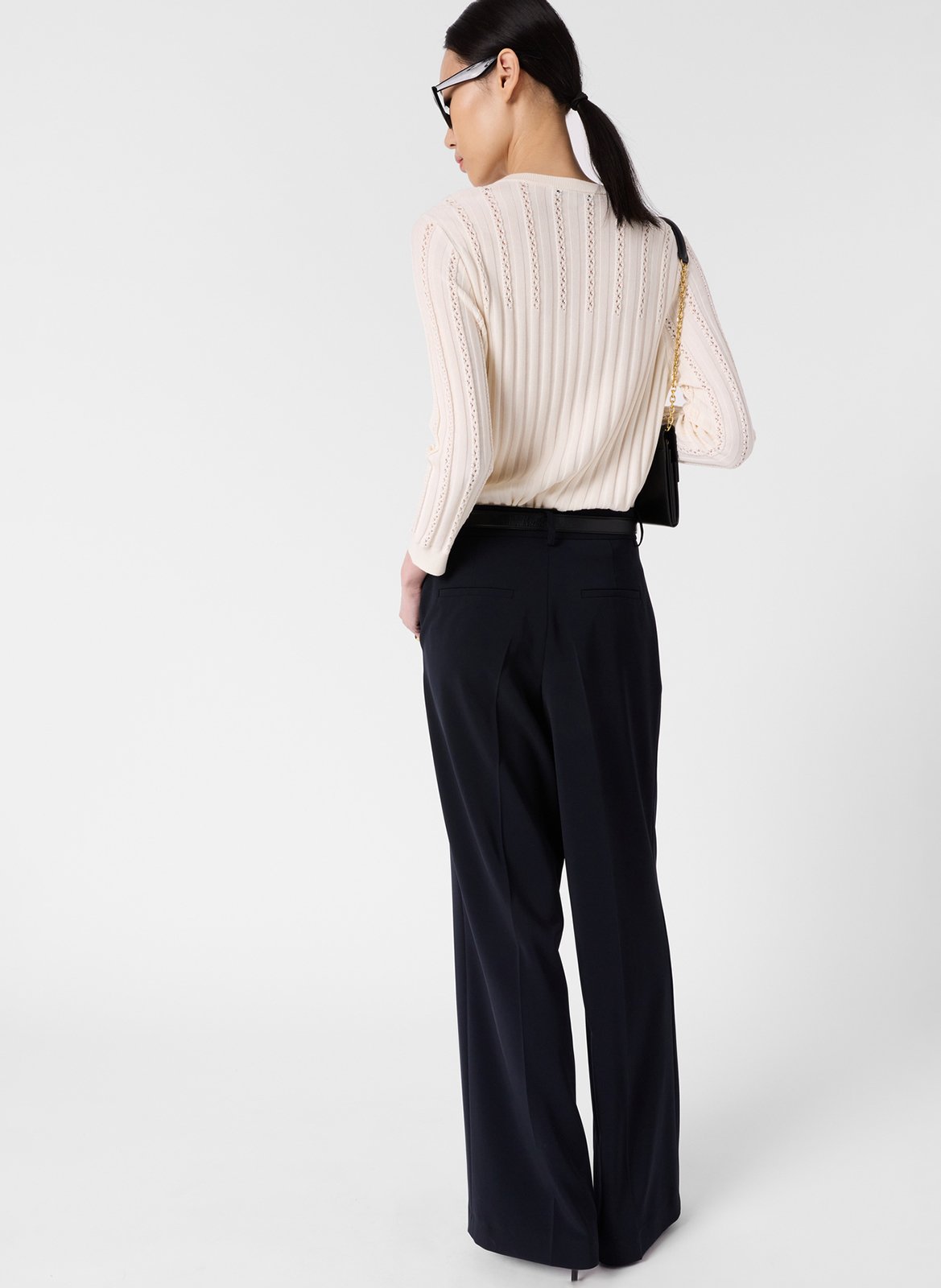 Pull droit col rond en coton mélangé GERARD DAREL Beige