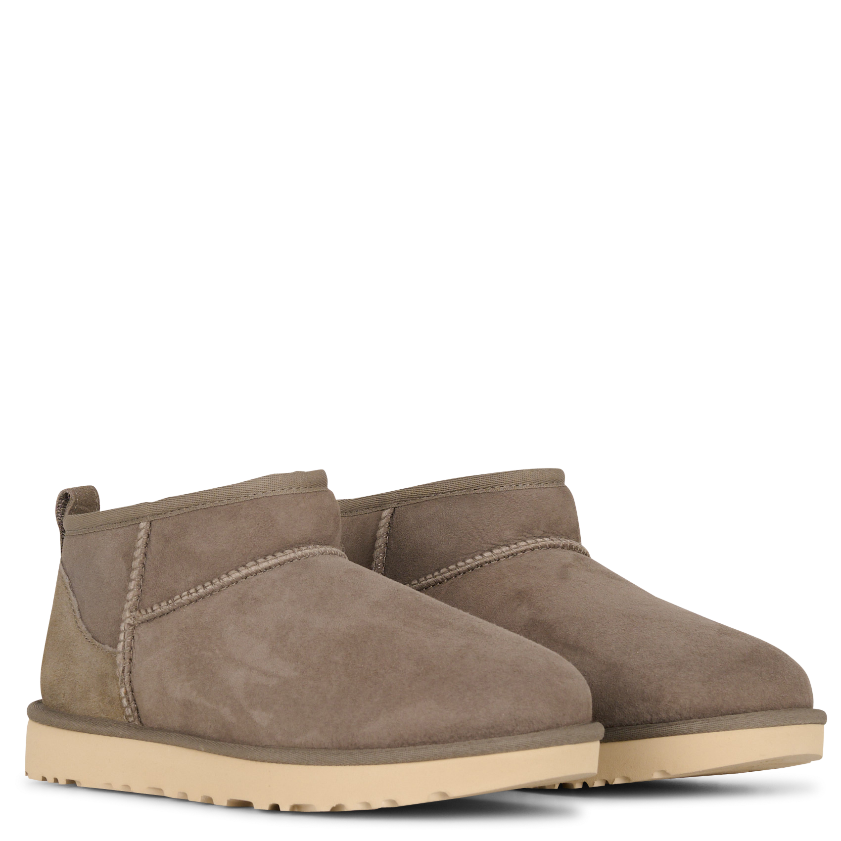 Gevoerde, suède enkellaarzen Groen