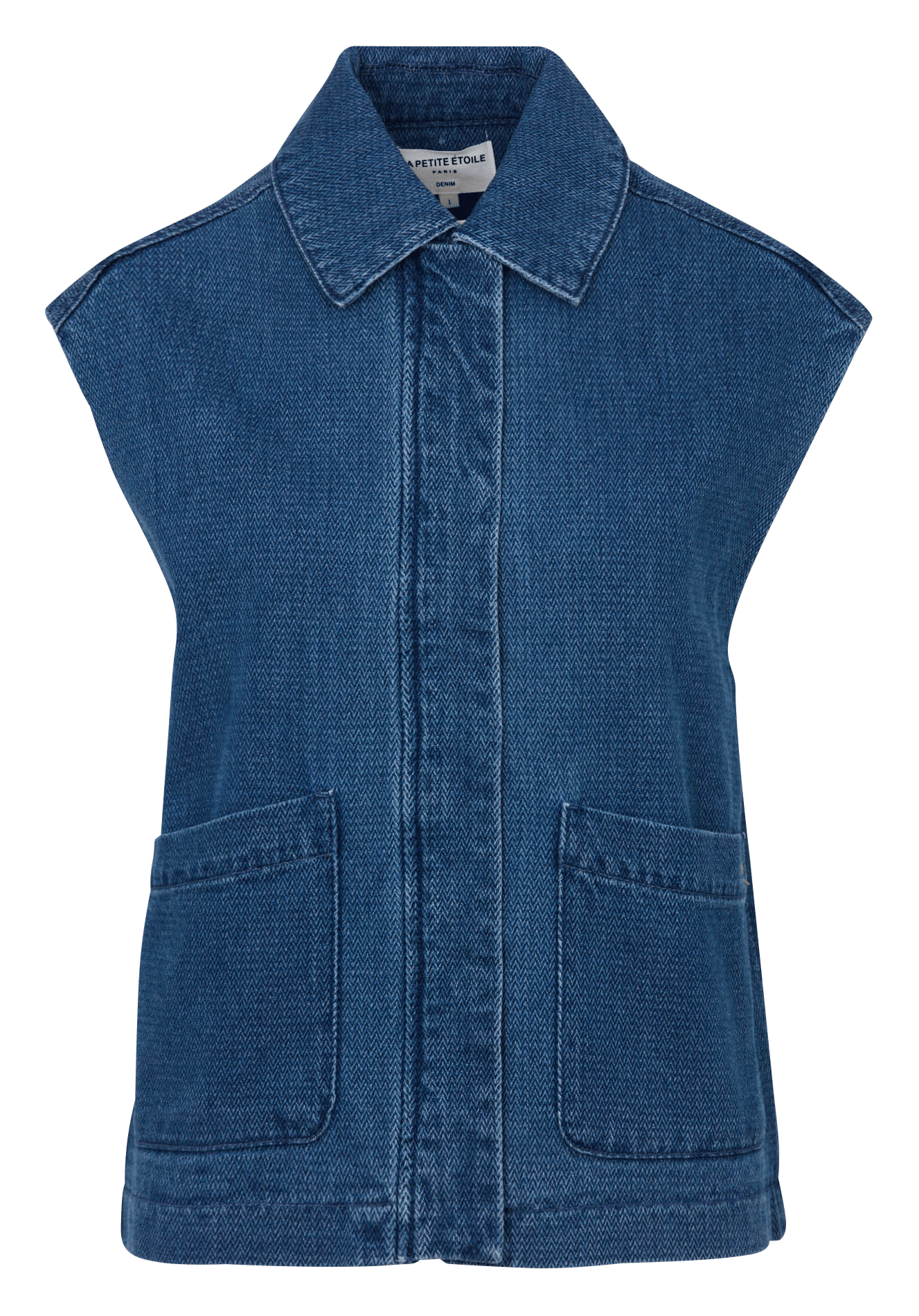 Veste sans manches en tweed LA PETITE ETOILE Bleu