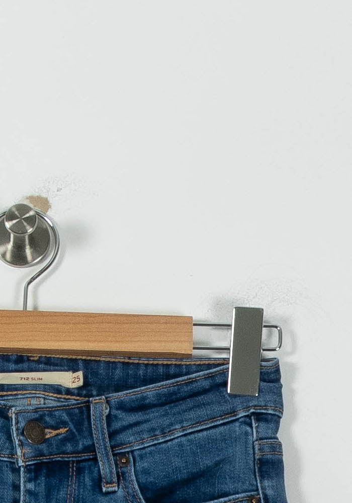 Cropped slim jeans with studs LEVI'S - Seconde main Blue