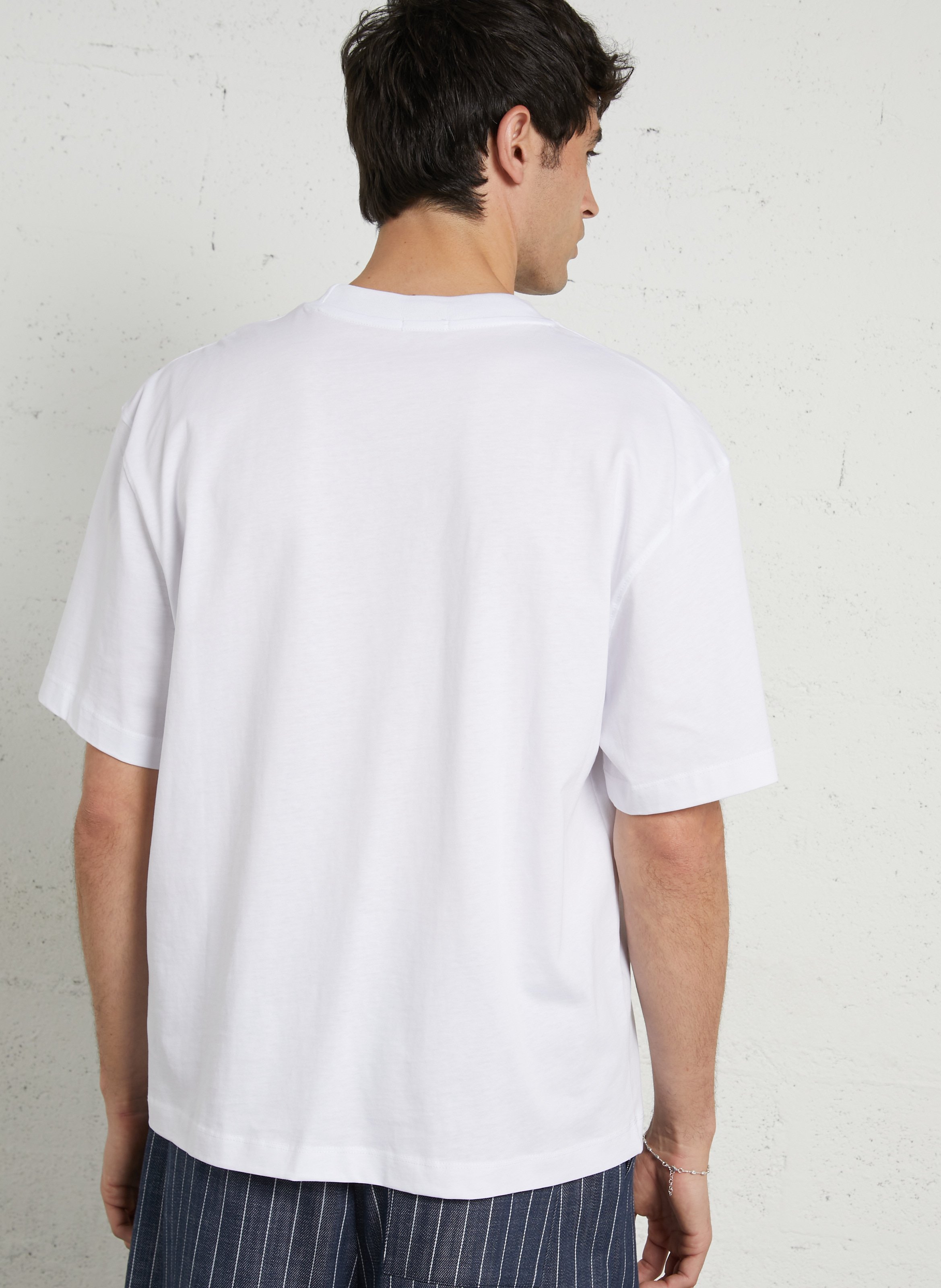 Oversized short-sleeve T-shirt with pattern IMPERIAL White
