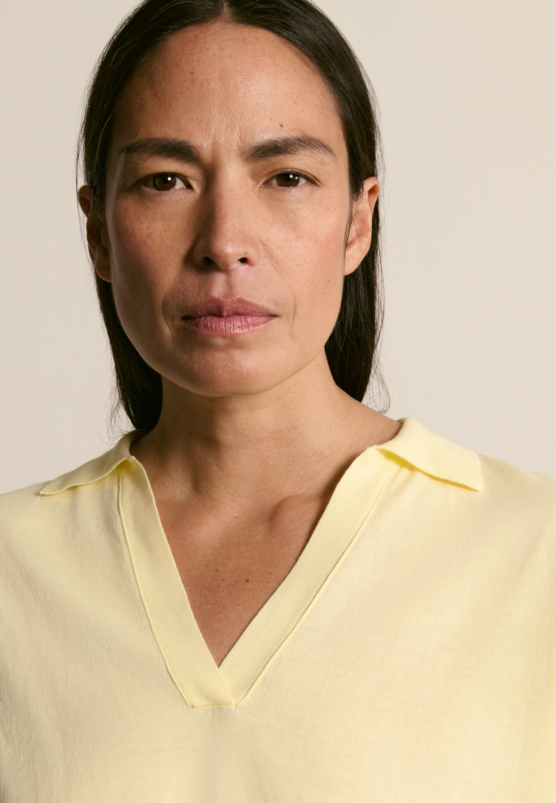 Polo en coton biologique MAISON MONTAGUT Jaune