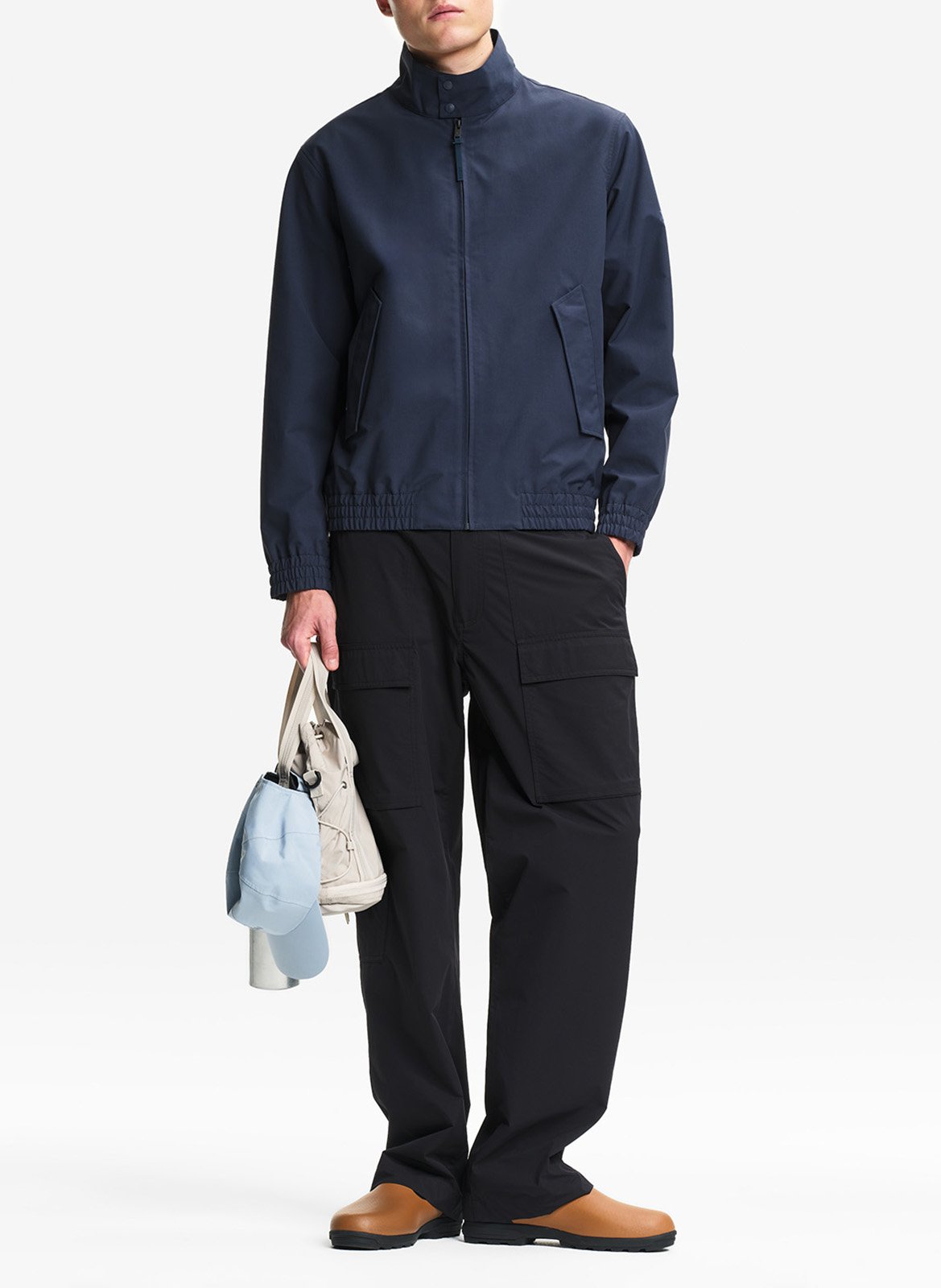 Solid zip-up straight jacket AIGLE Blue